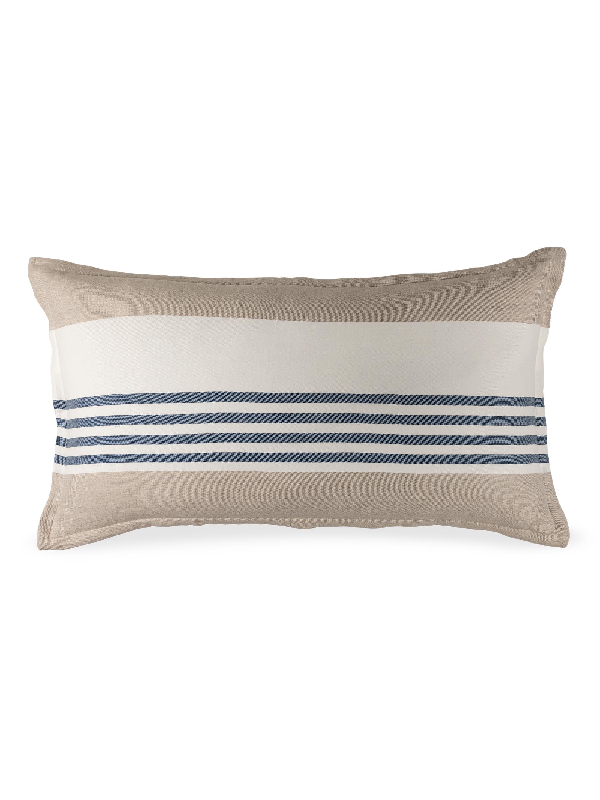 Lili Alessandra Newport Striped Pillow - Blue Natural King