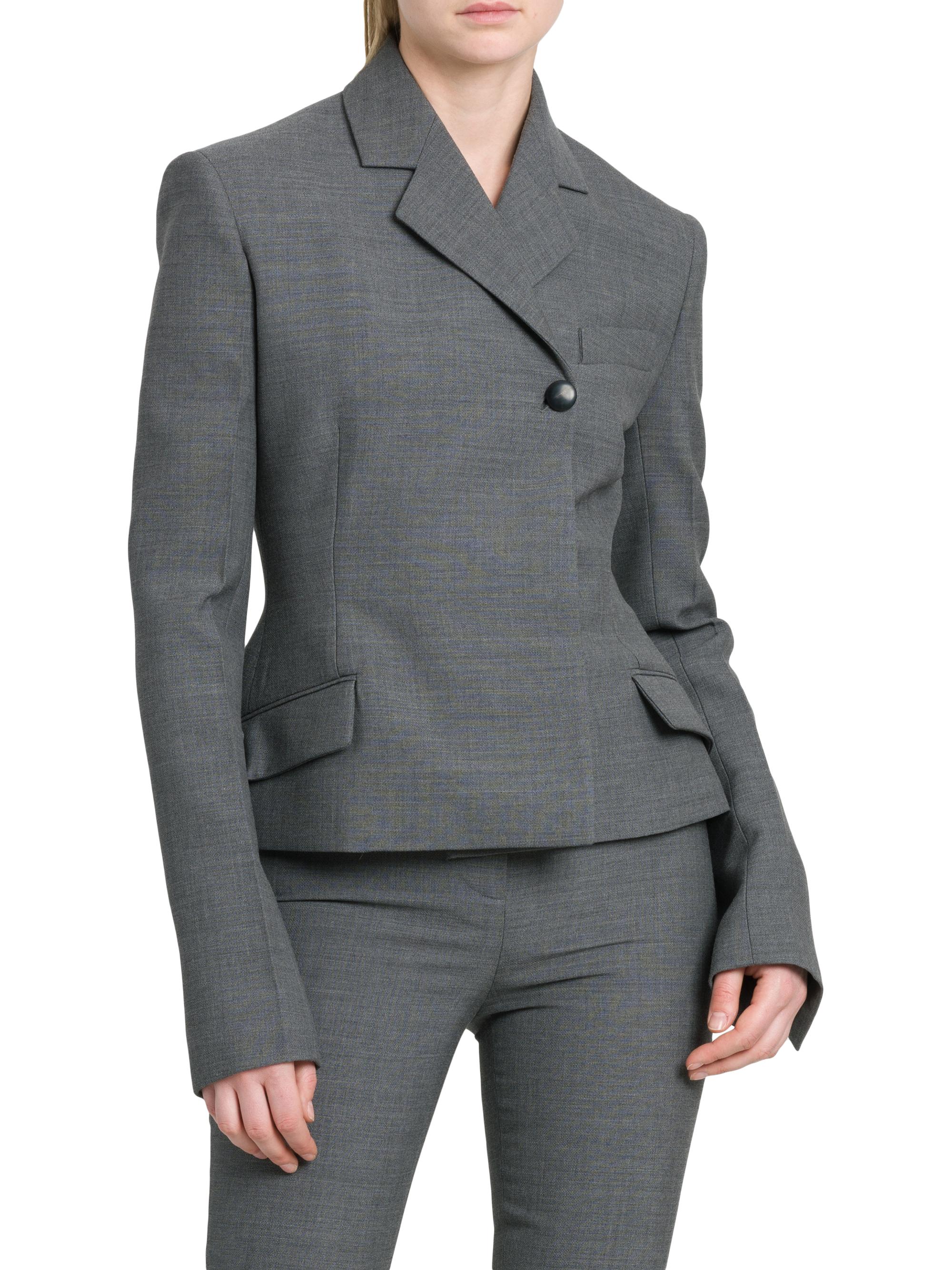 Asymmetric Single Button Blazer