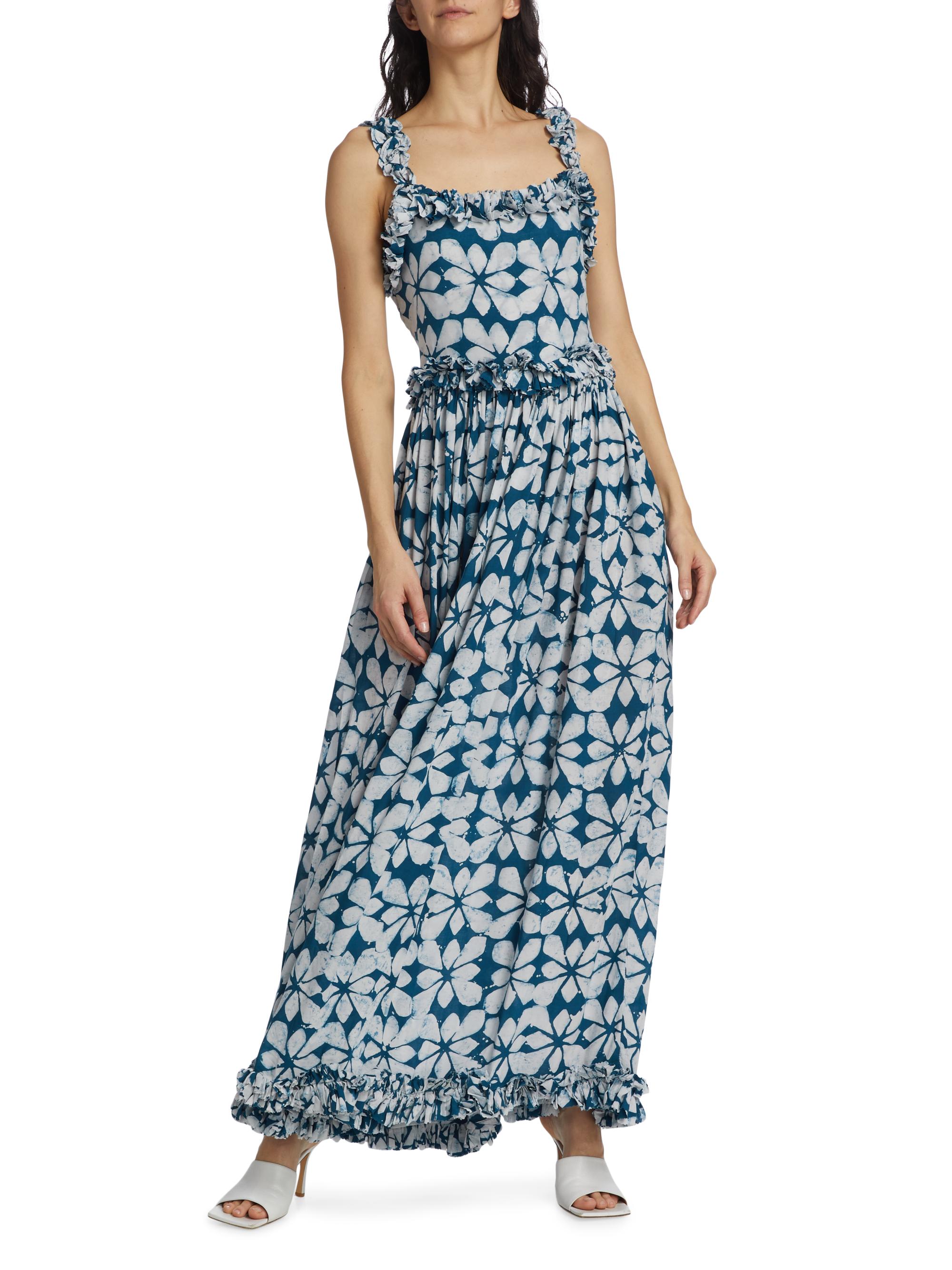 anyone but you sydney blue dress Violette Maxi Floral size 8 by Aje – Sisterhood Dress Hire main image 0