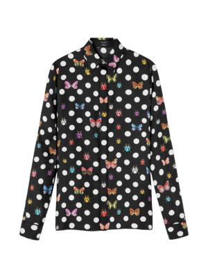 Versace Butterflies silk shirt - Blue