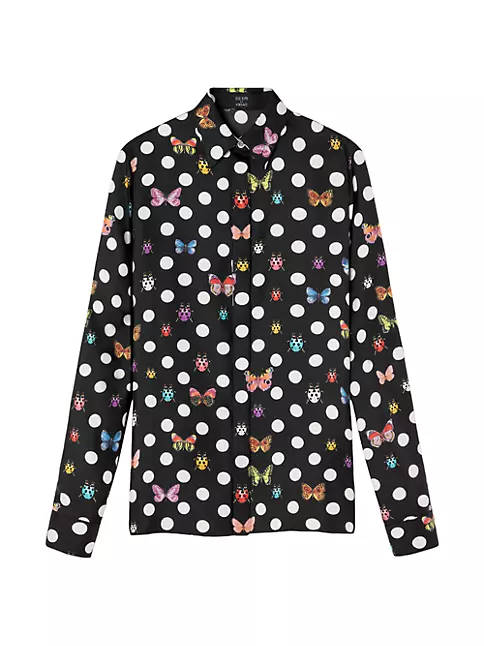 Versace Women's La Vacanza Collection Patterned Shirt