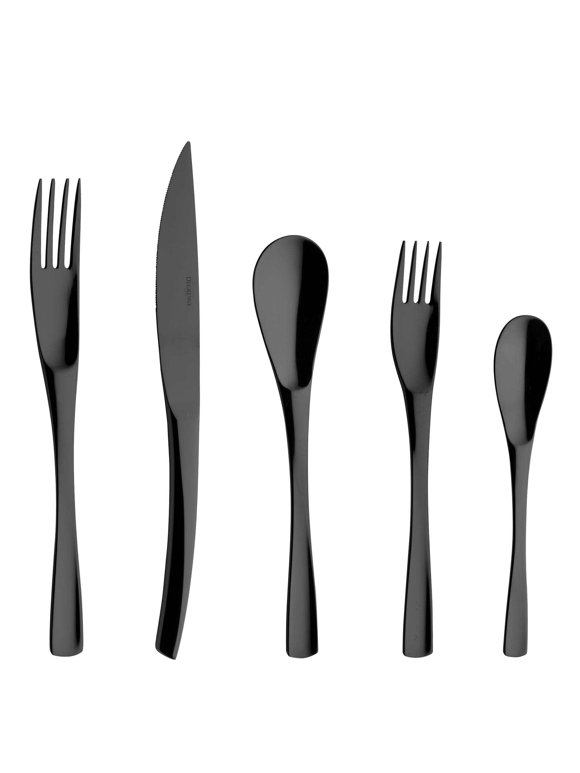 Degrenne Paris XY Mirror-Finish 5-Piece Flatware Set - Inox