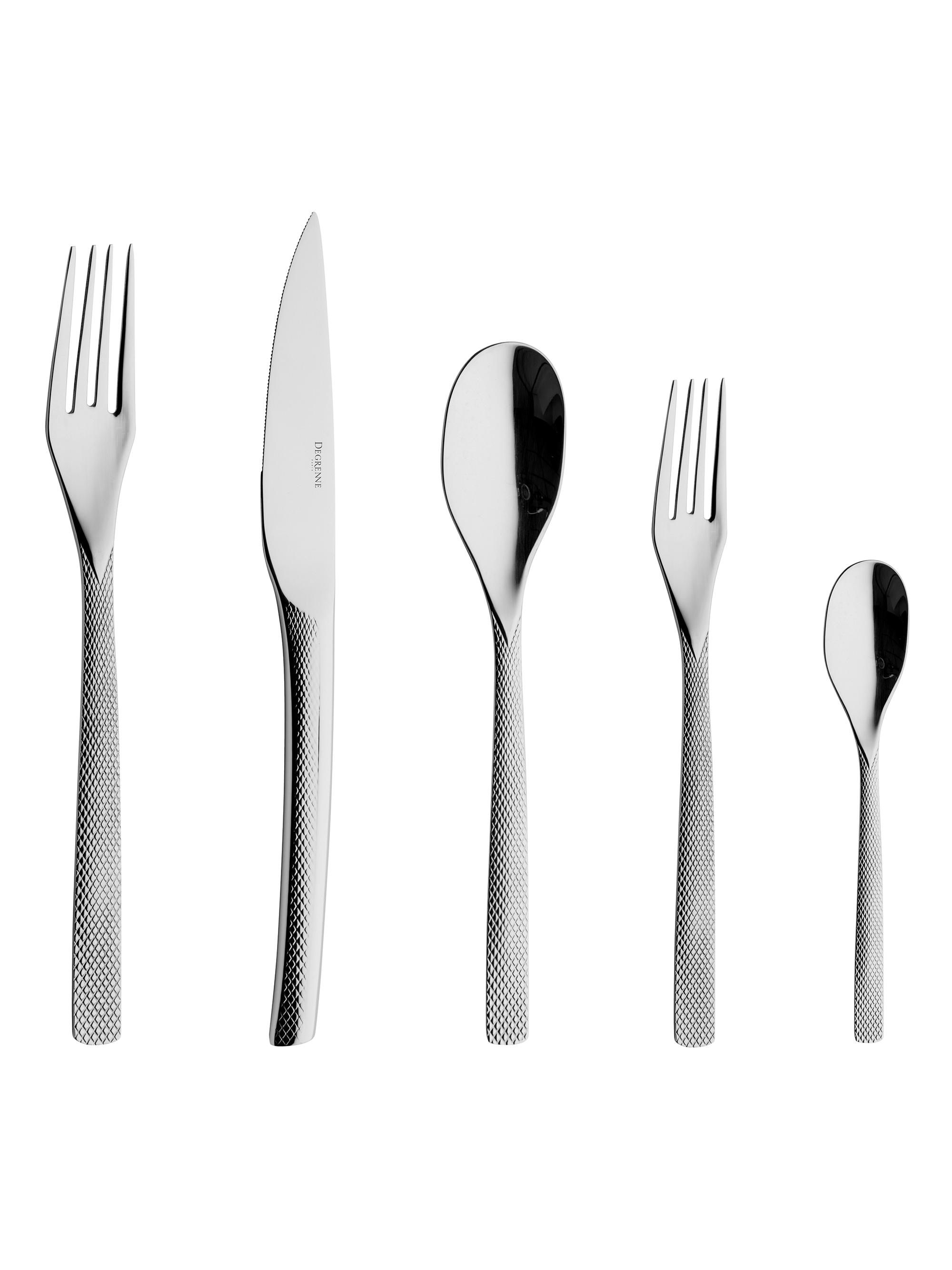 Degrenne Paris Guest Star Mirror-Finish 5-Piece Flatware Set - Inox