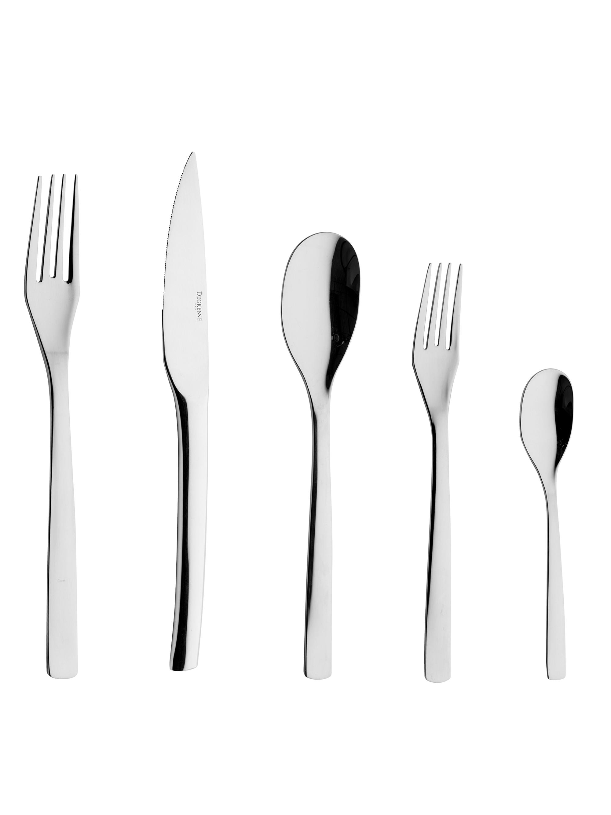 Degrenne Paris Guest Mirror-Finish 5-Piece Flatware Set - Inox