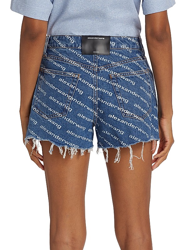 Shop Alexander Wang Bite Logo Denim Shorts | Saks Fifth Avenue Shop Alexander Wang Bite Logo Denim Shorts | Saks Fifth Avenue