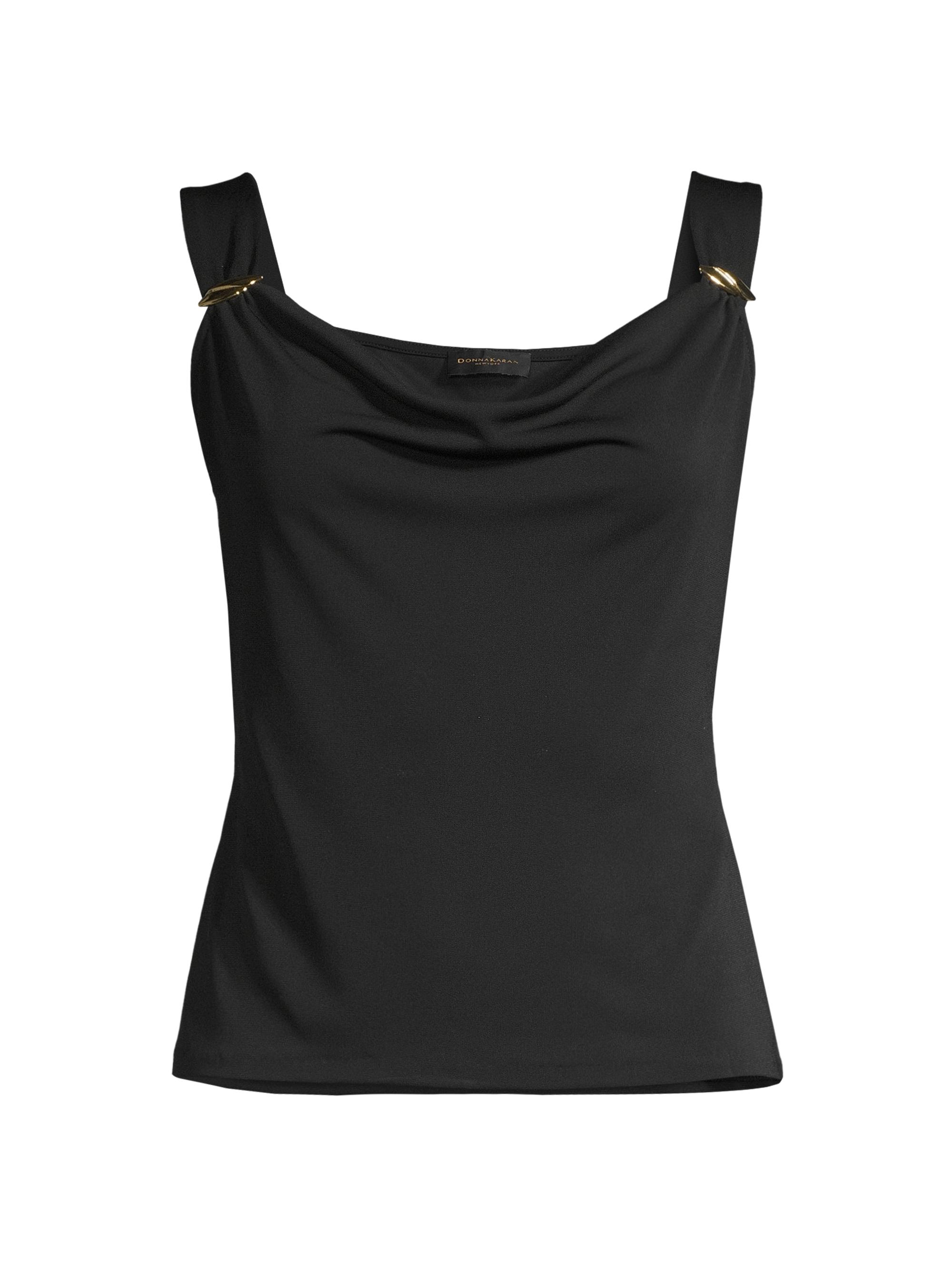 Donna Karan New York Women's Rustic Chic Archive Cowl Neck Tank - Black