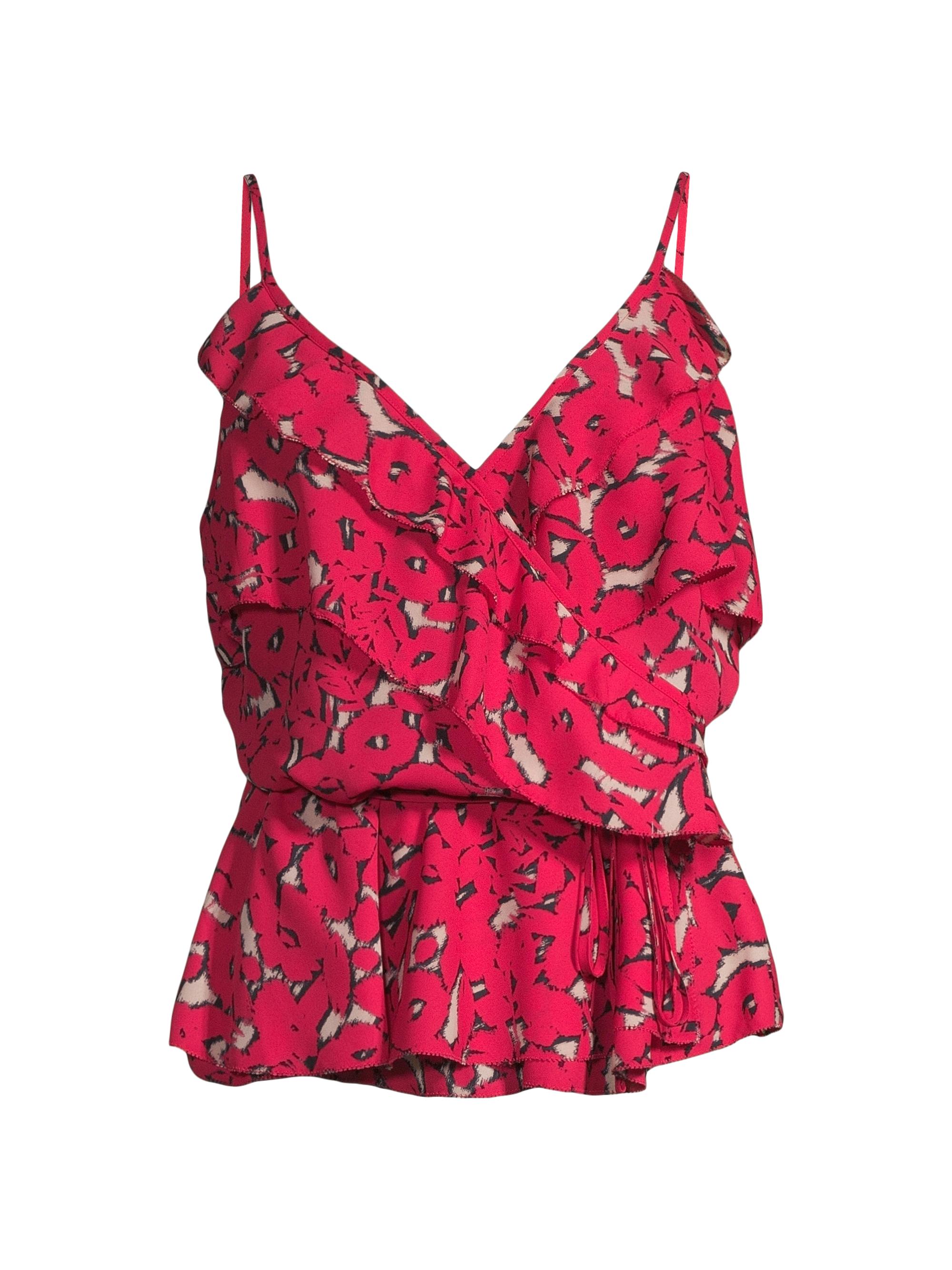 Donna Karan New York Women's Rustic Chic Georgette Ruffled Tank