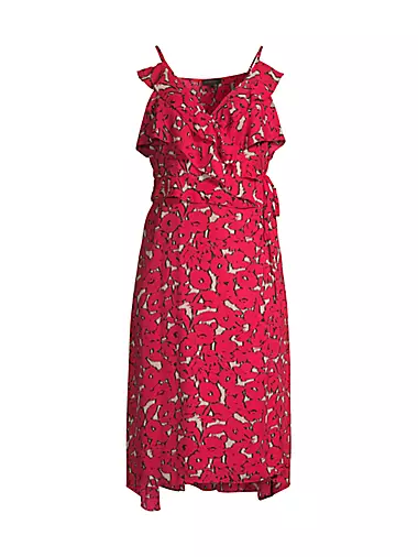 Rustic Chic Georgette Wrap Midi-Dress