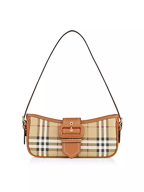 Vintage RARE Burberry Classic Check Handbag Small Made In Italy T