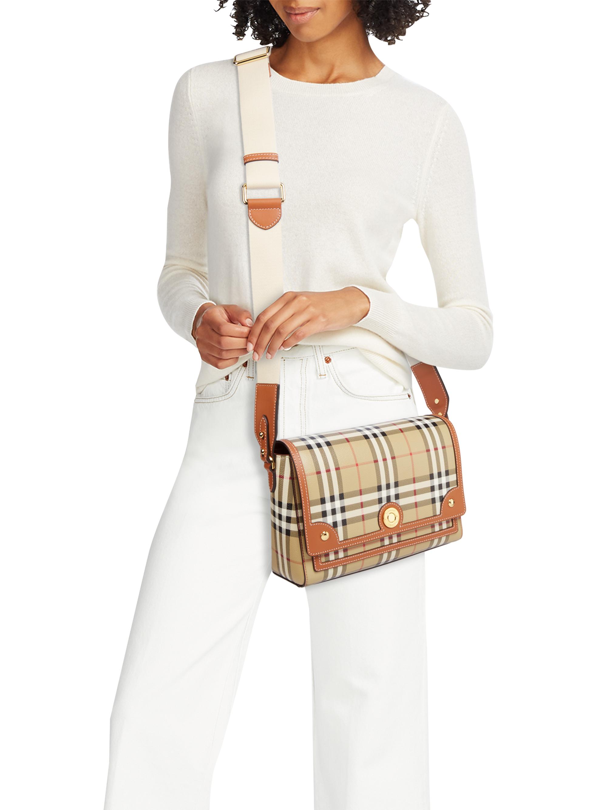 Burberry Note Check Crossbody Bag | Saks Fifth Avenue