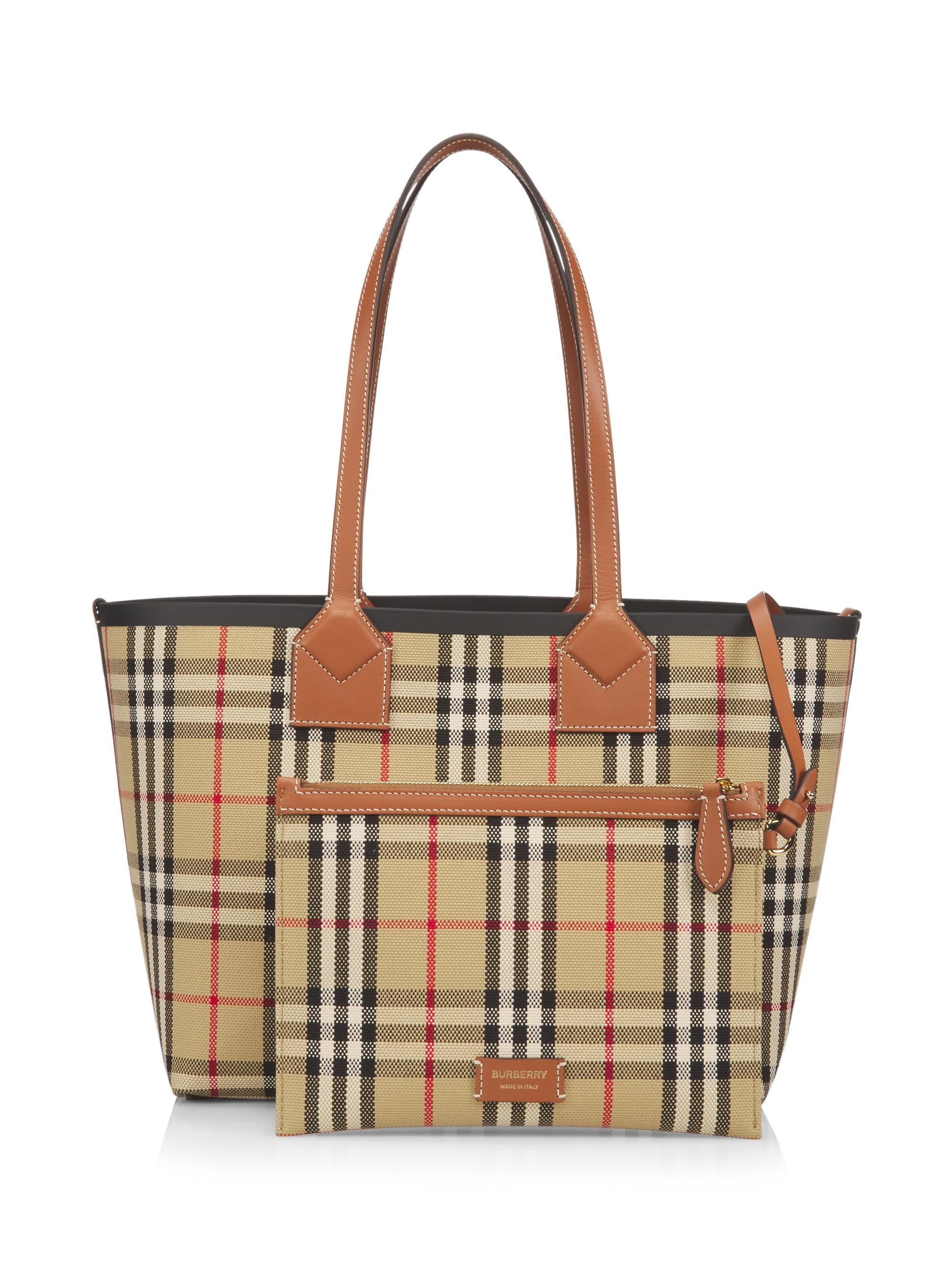 Burberry Small London Check Tote Bag | Saks Fifth Avenue