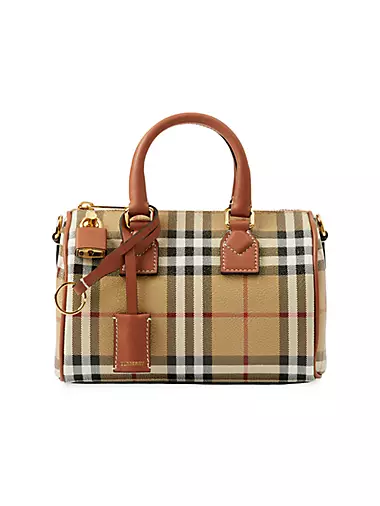 Burberry Beige/Red Haymarket Check PVC and Leather Pochette Bag Burberry |  The Luxury Closet