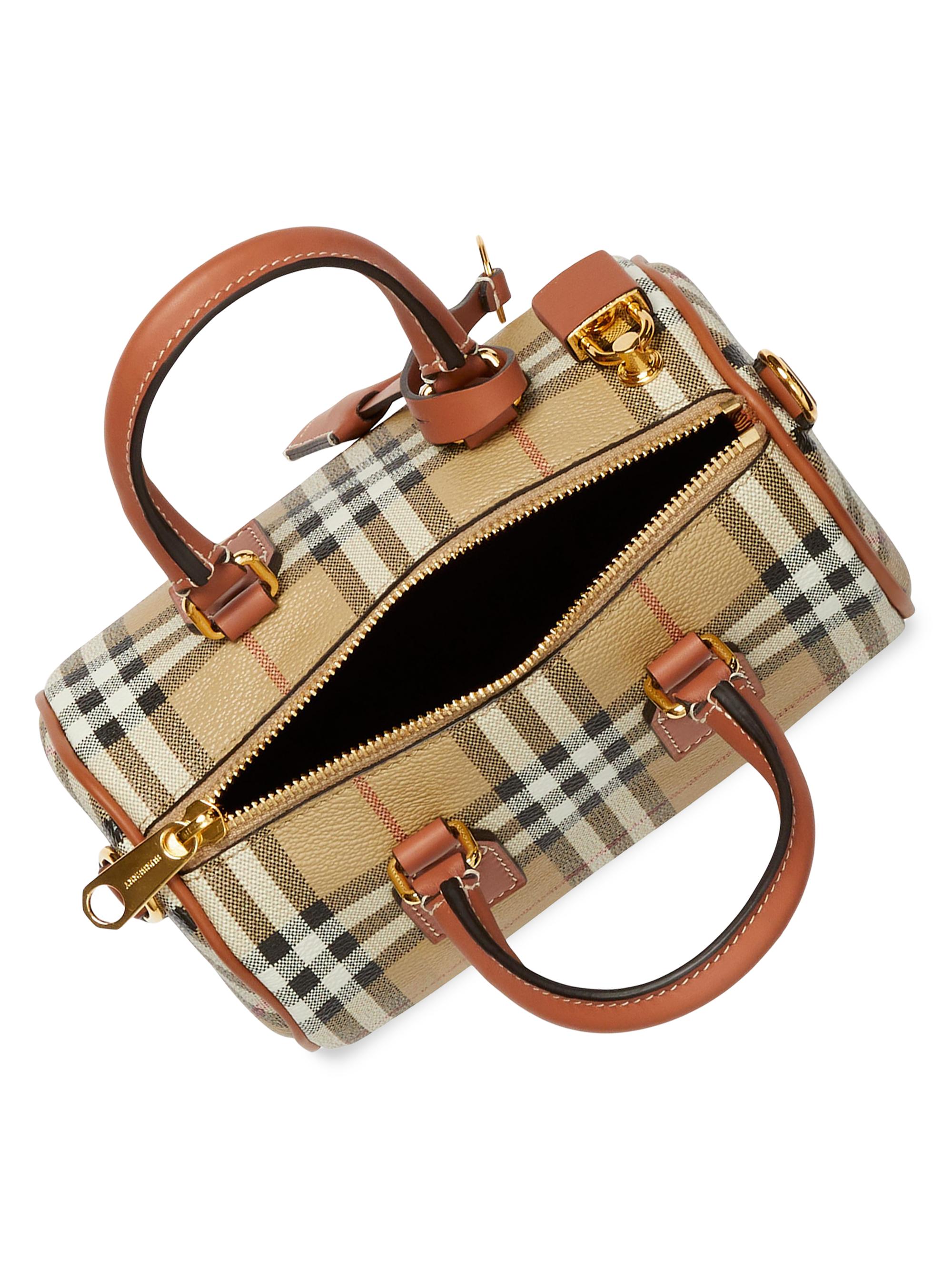 Burberry Mini Check Bowling Bag | Saks Fifth Avenue