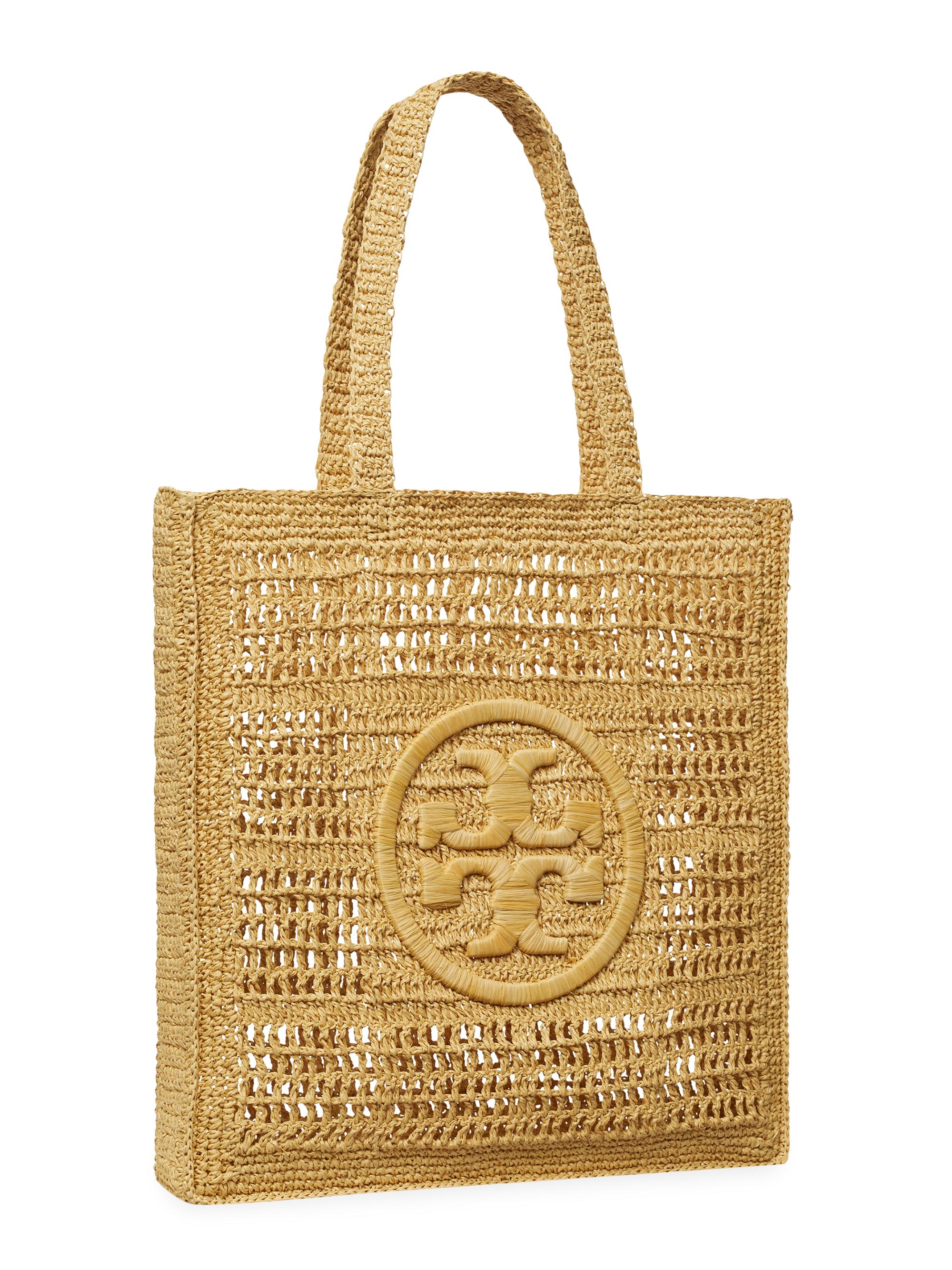 Tory Burch Ella Raffia Crochet Floral Tote | Saks Fifth Avenue