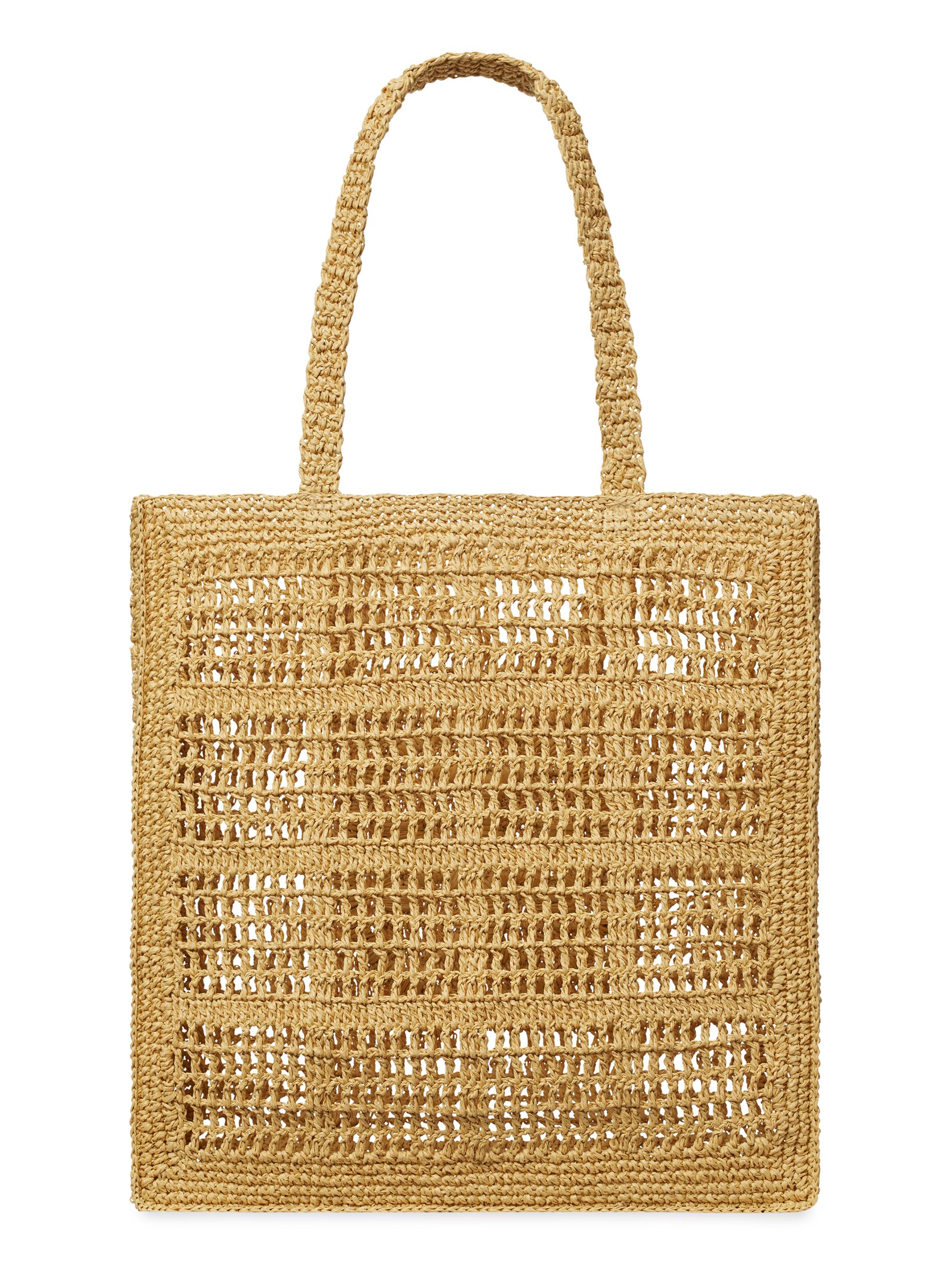 Tory Burch Ella Raffia Crochet Floral Tote | Saks Fifth Avenue