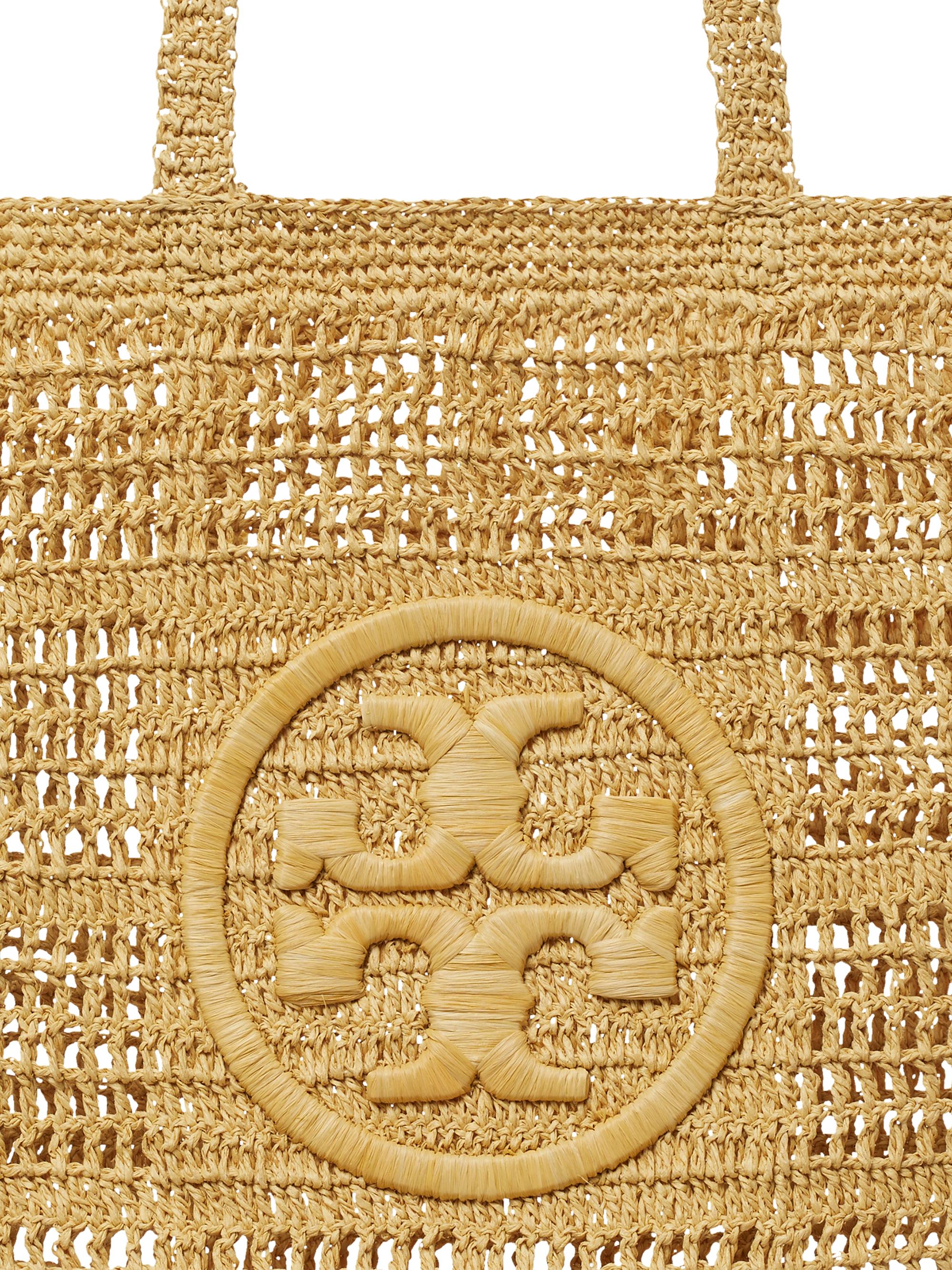 Tory Burch Ella Raffia Crochet Floral Tote | Saks Fifth Avenue