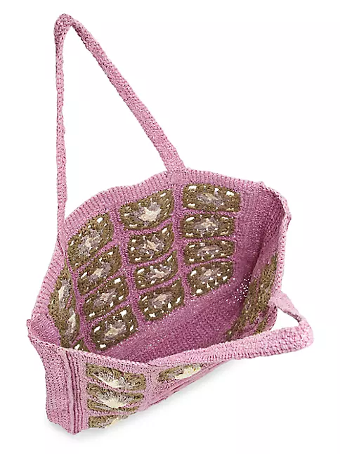 Left Handed Crochet Tote bag Prada Inspired Easy Tutorial 