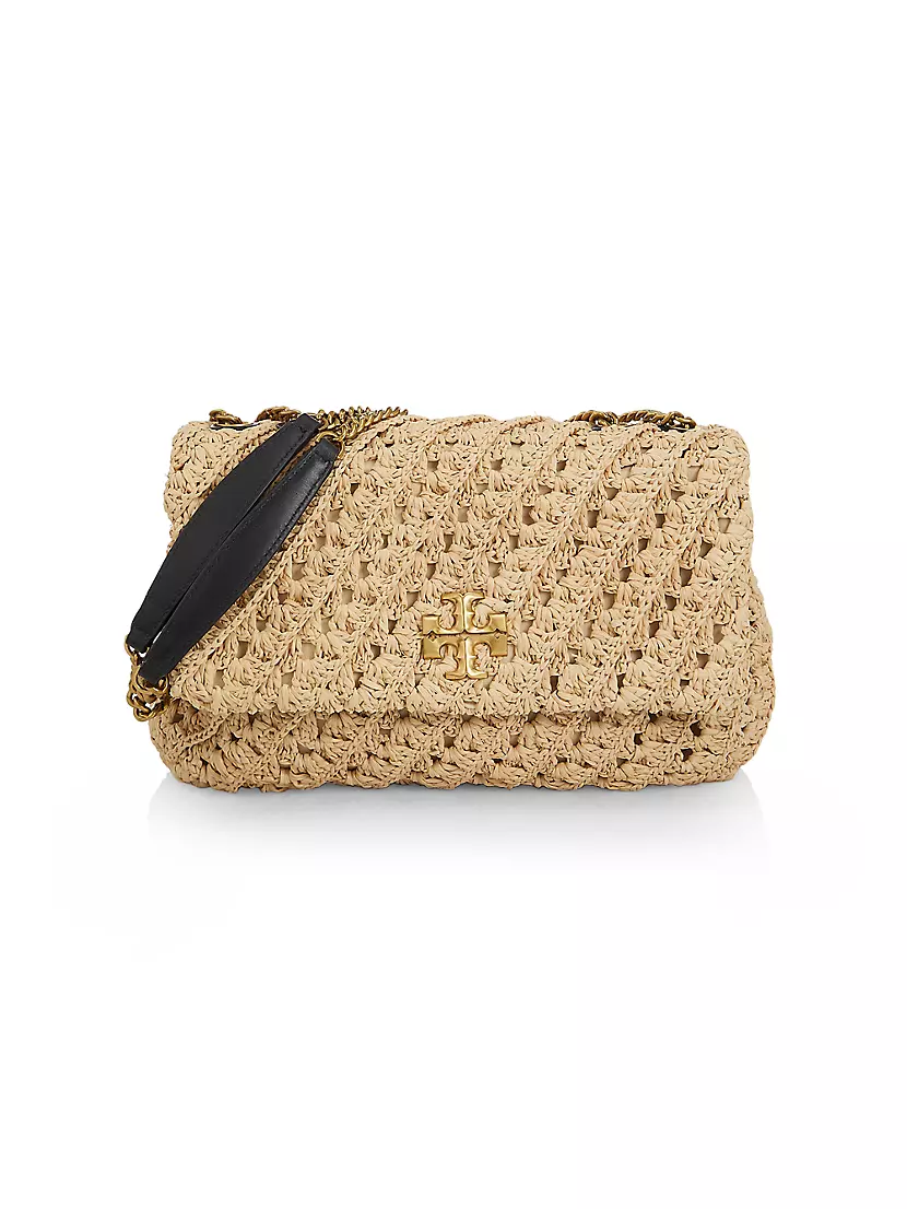 Kira Straw Crochet Small Convertible Shoulder Bag