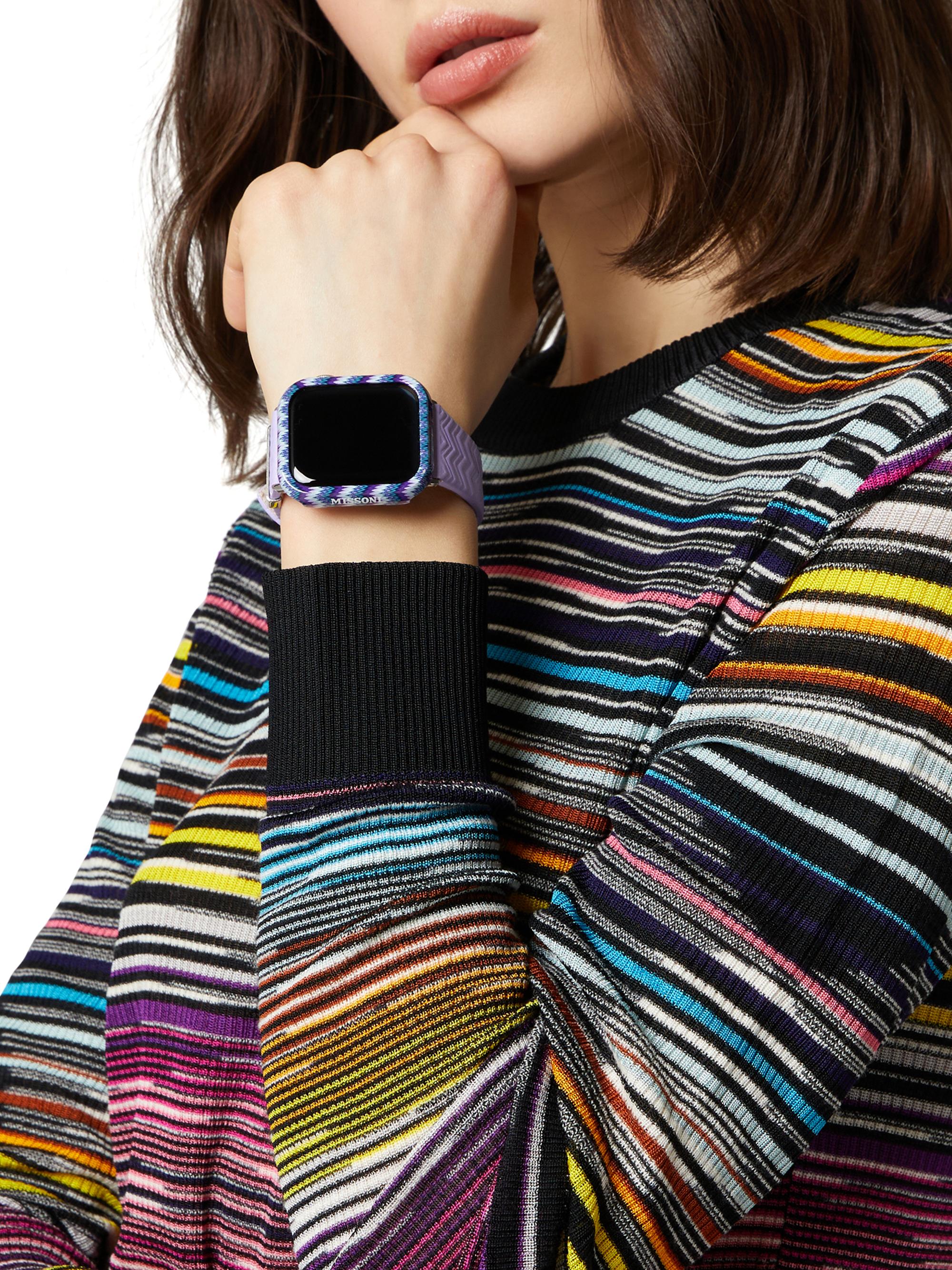 Missoni Apple Watch Band 38-41mm Case Leather Strap Zigzag Light Green Missoni | Accessories | Missoni Apple Watch Band 384mm Case  main image 2