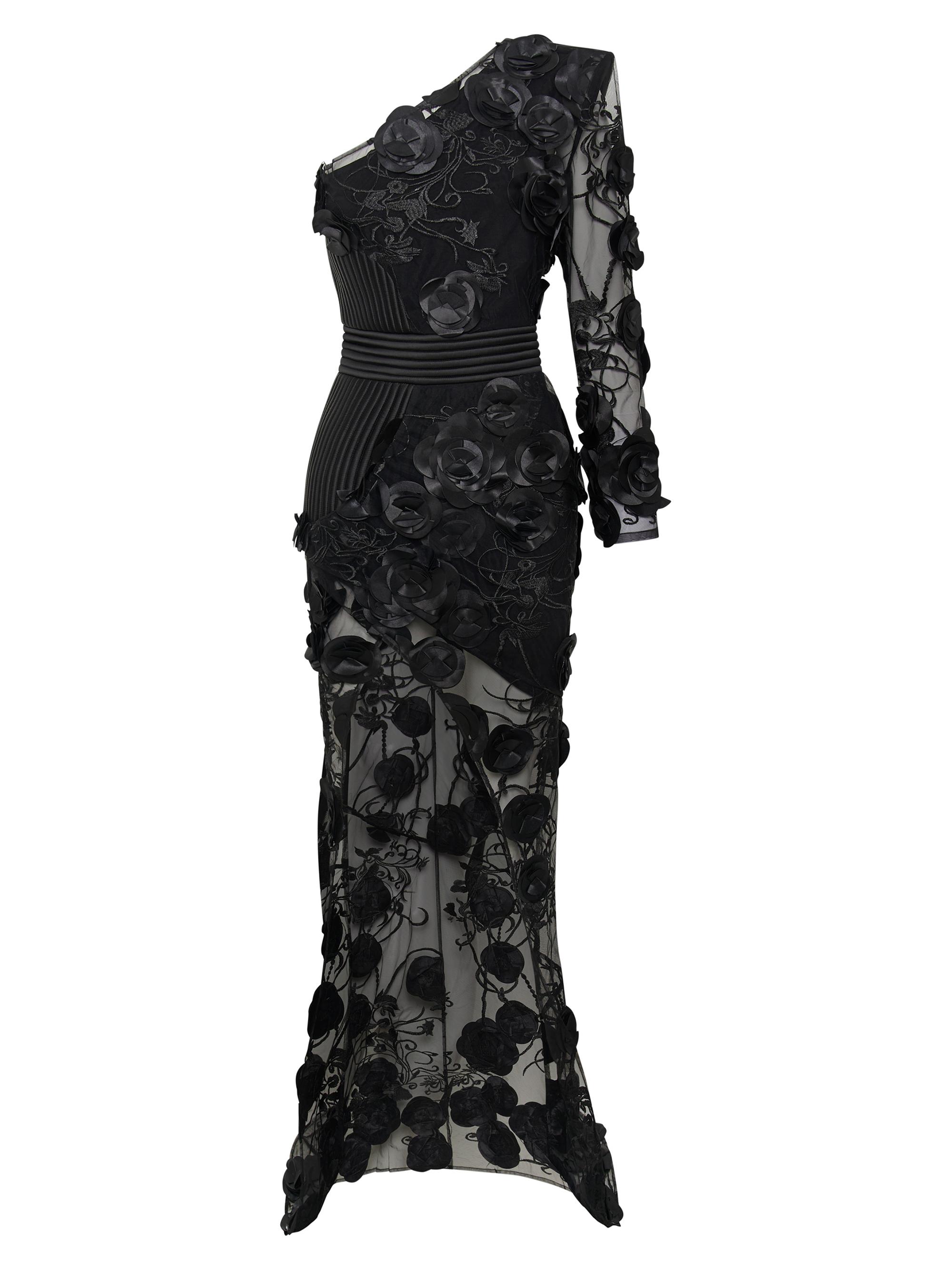 Zhivago Women's I Found Love One-Shoulder Gown - Black