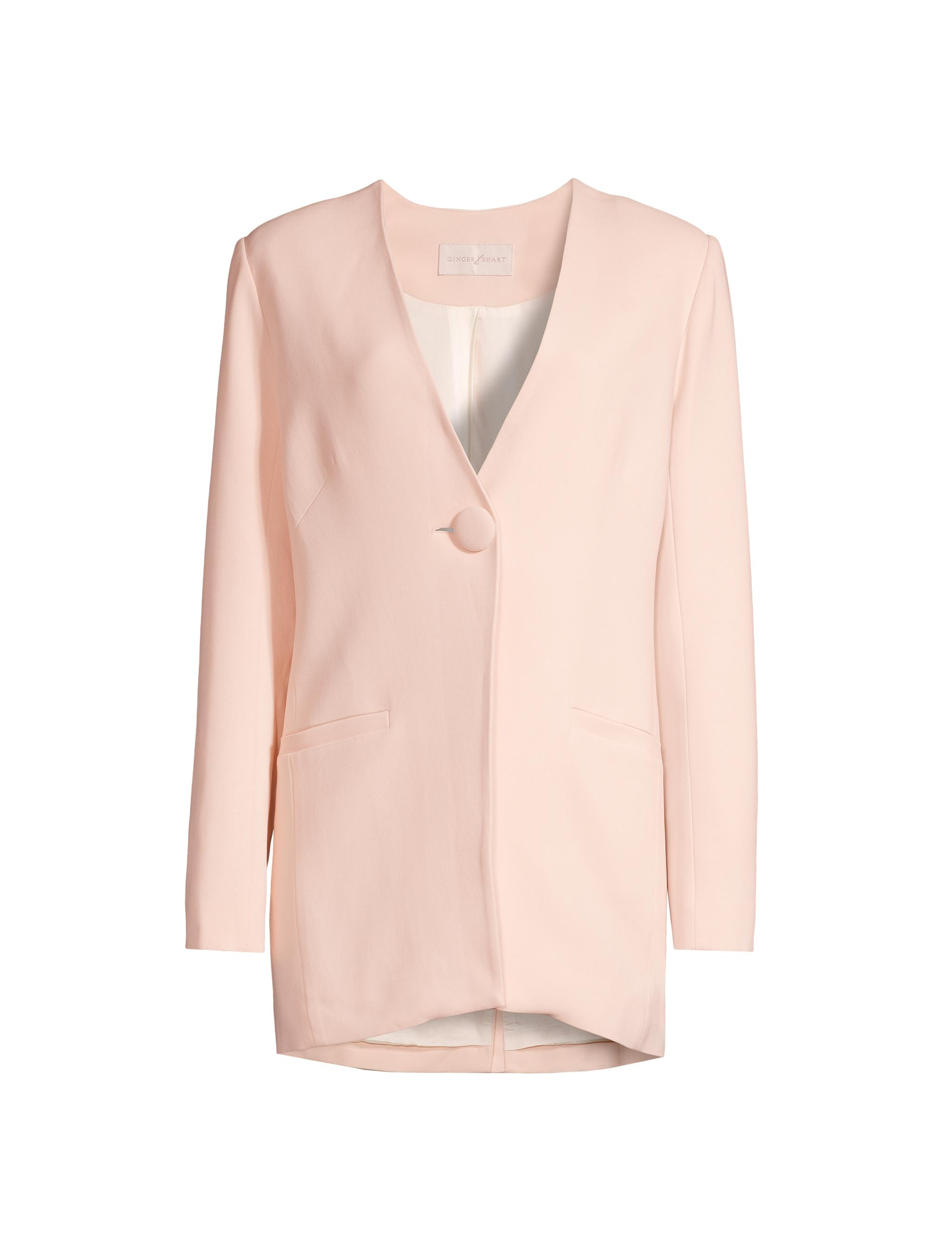 Ginger & Smart Women's Paloma Lapelless Blazer - Baby Pink
