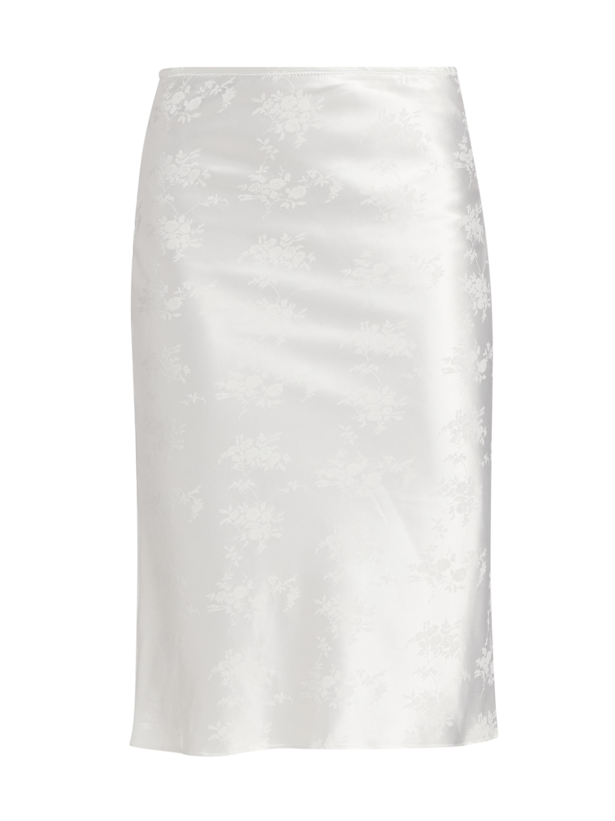 The Bar Women's Aiden Floral Satin Skirt - Blanc Floral