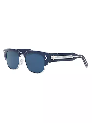 CD Diamond S3F Transparent Blue Square Sunglasses