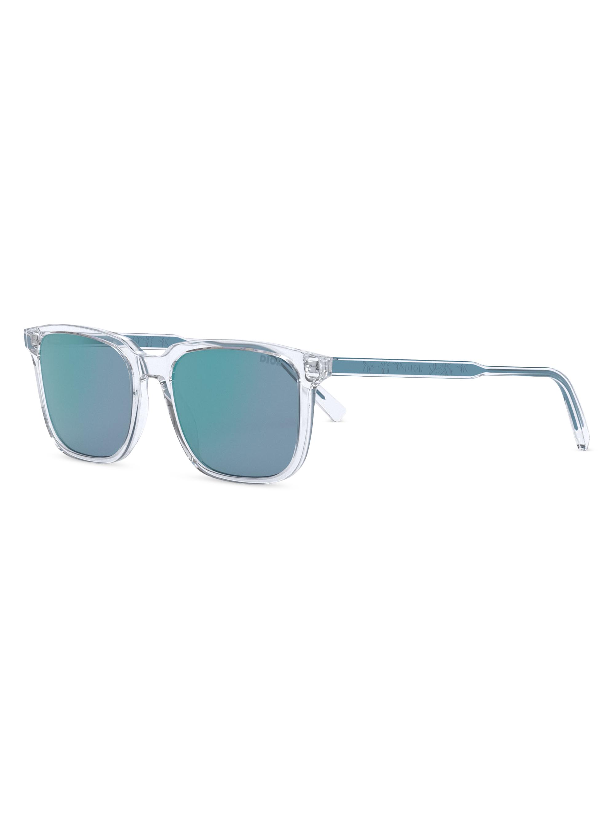 DIOR Men's InDior S1I 54MM Square Sunglasses - Crystal Blue Mirror