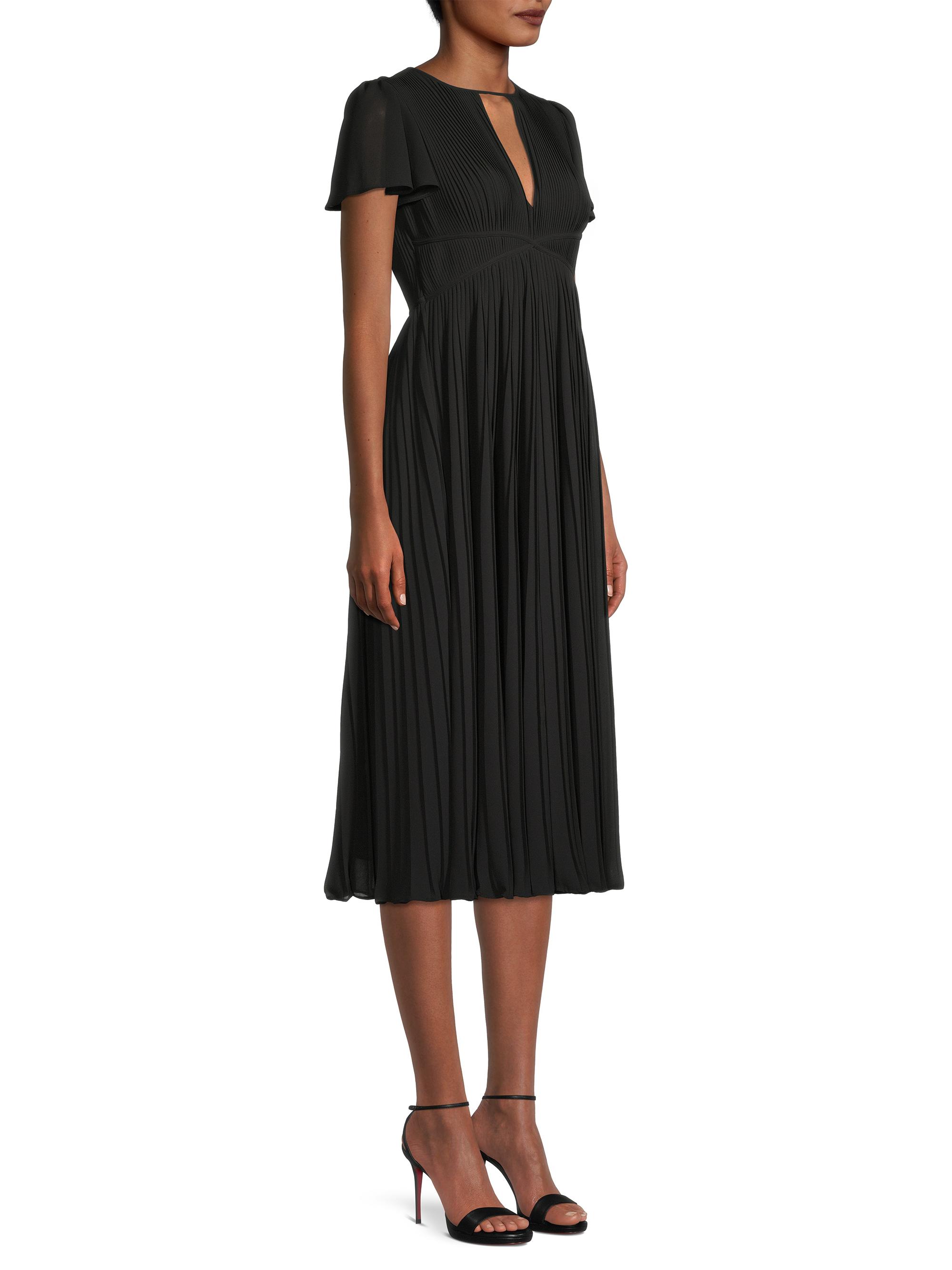 Michael Michael Kors Pleated Midi Dress Blue