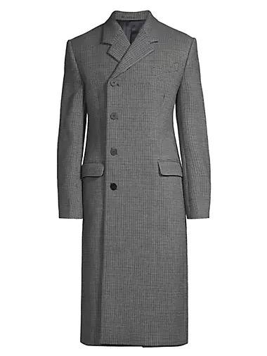 Double-Faced Houndstooth Coat
