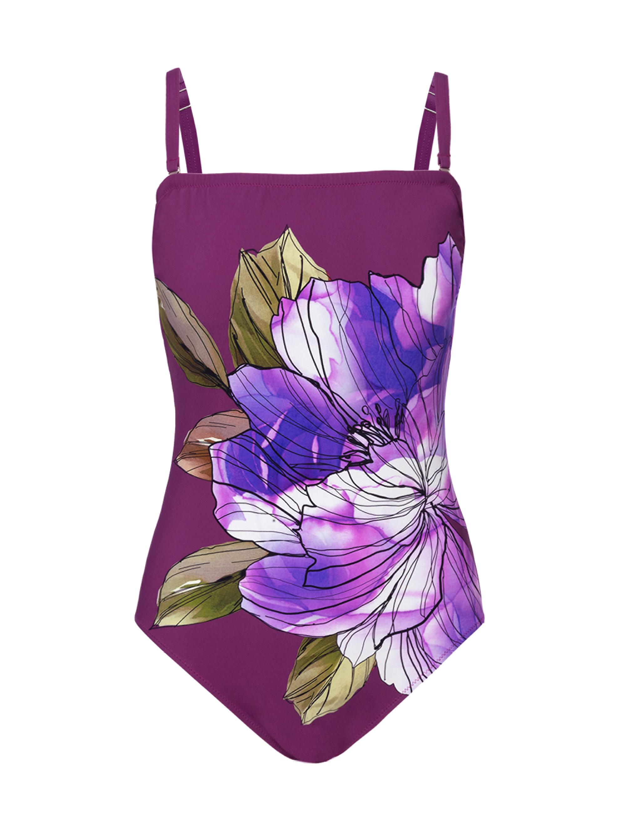 Gottex Swimwear Women's Wild Flower One-Piece Swimsuit - Plum Multi