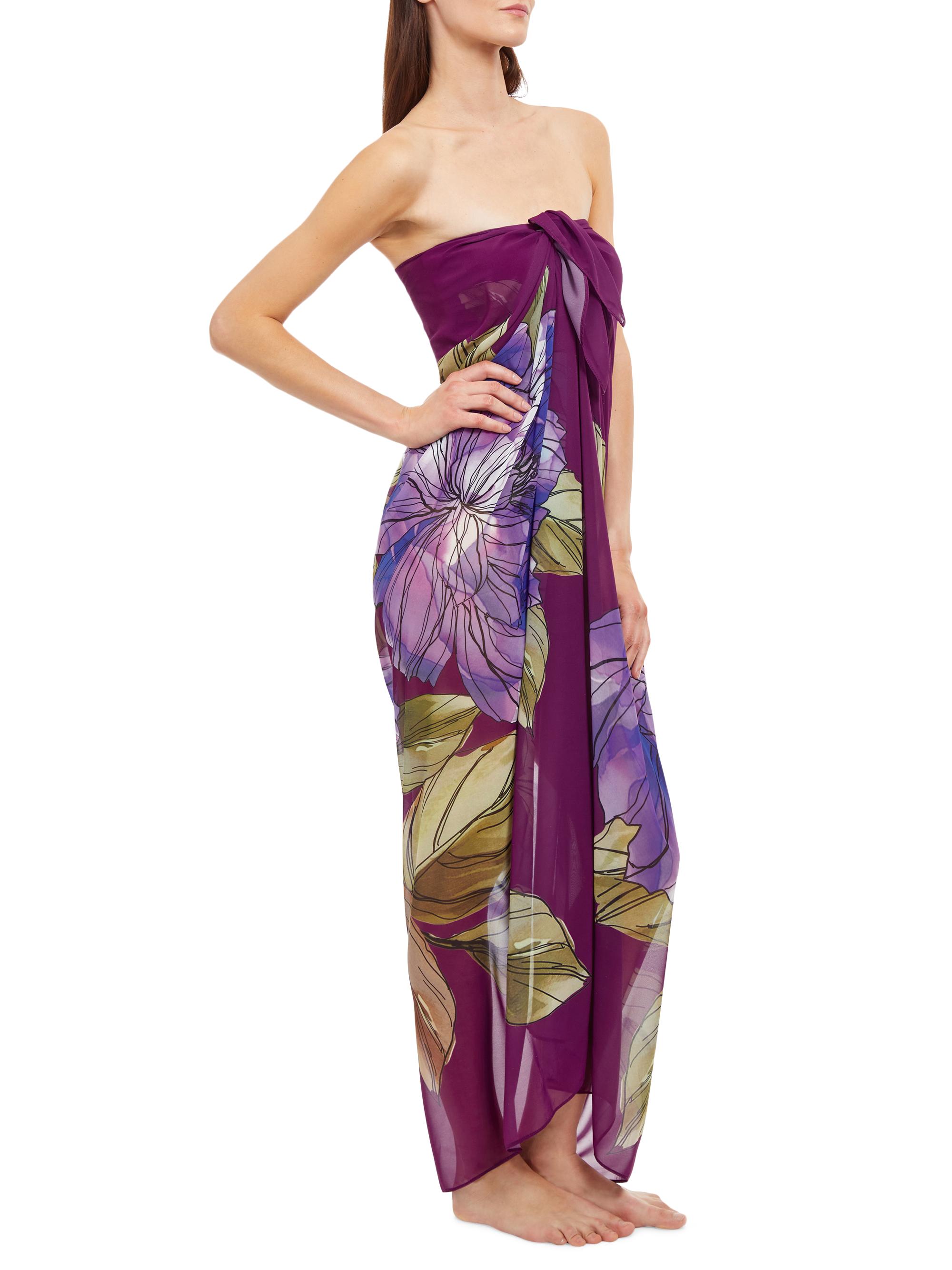 Gottex Swimwear Women's Wild Flower Cover-Up Dress - Plum Multi