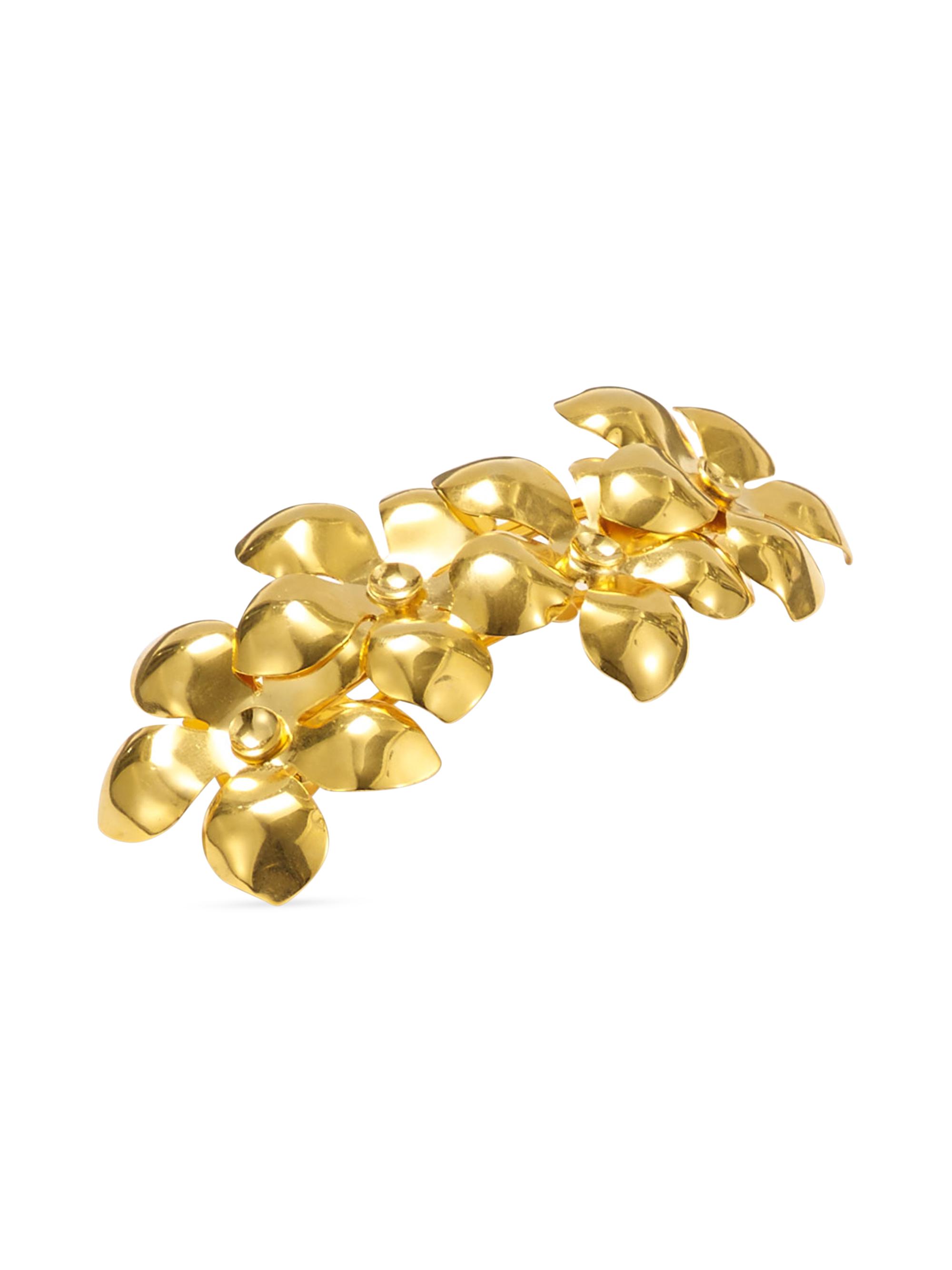 Lelet NY Women's Eden Floral Barrette - Gold