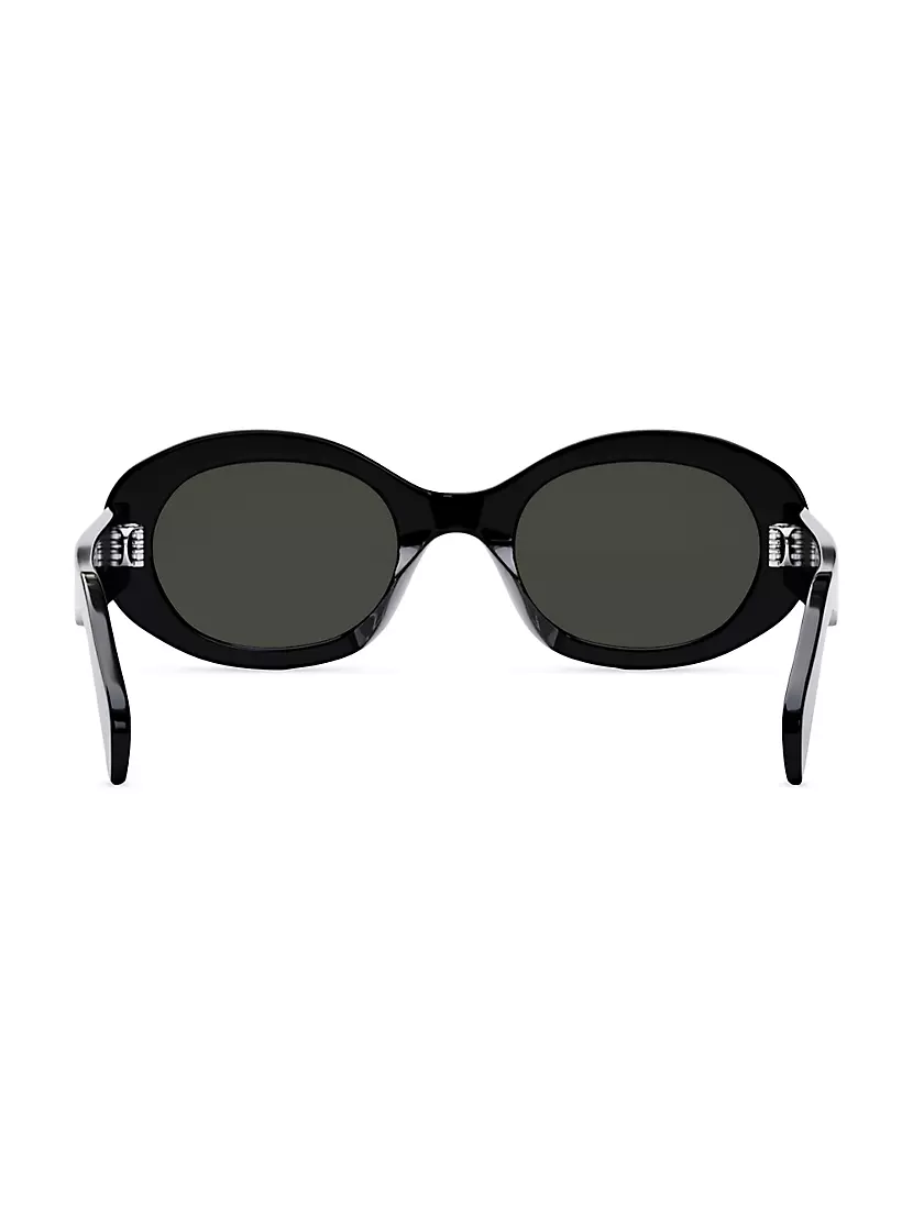Shop CELINE 52MM Triomphe Oval Sunglasses