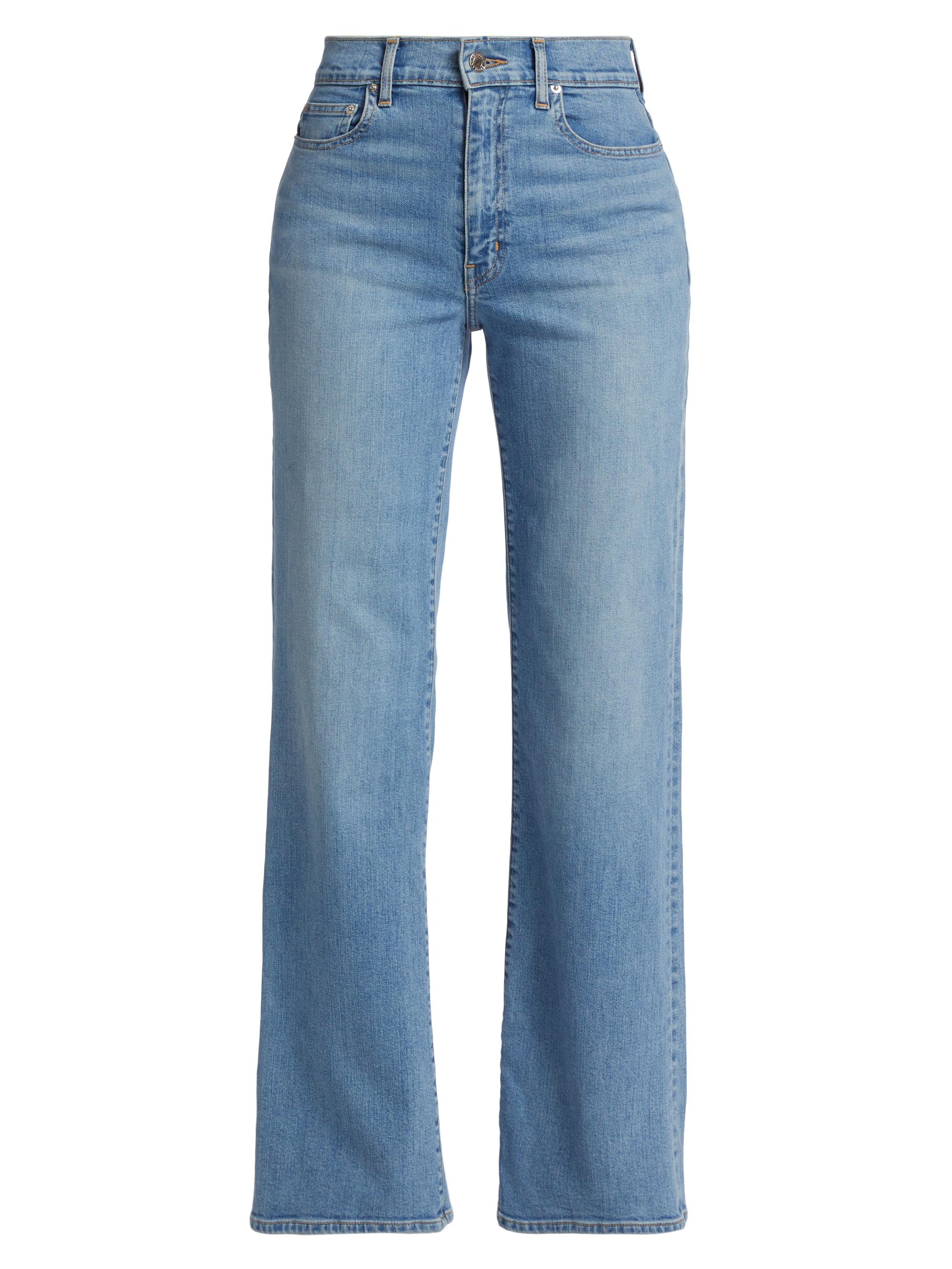 Derek Lam 10 Crosby Women's Faye High-Rise Stretch Wide-Leg Jeans - Greenwich