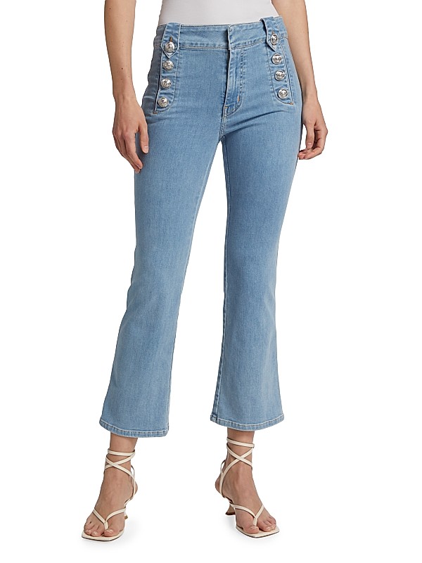 Shop Derek Lam 10 Crosby Robertson High-Rise Stretch Crop Shop Derek Lam 10 Crosby Robertson High-Rise Stretch Crop
