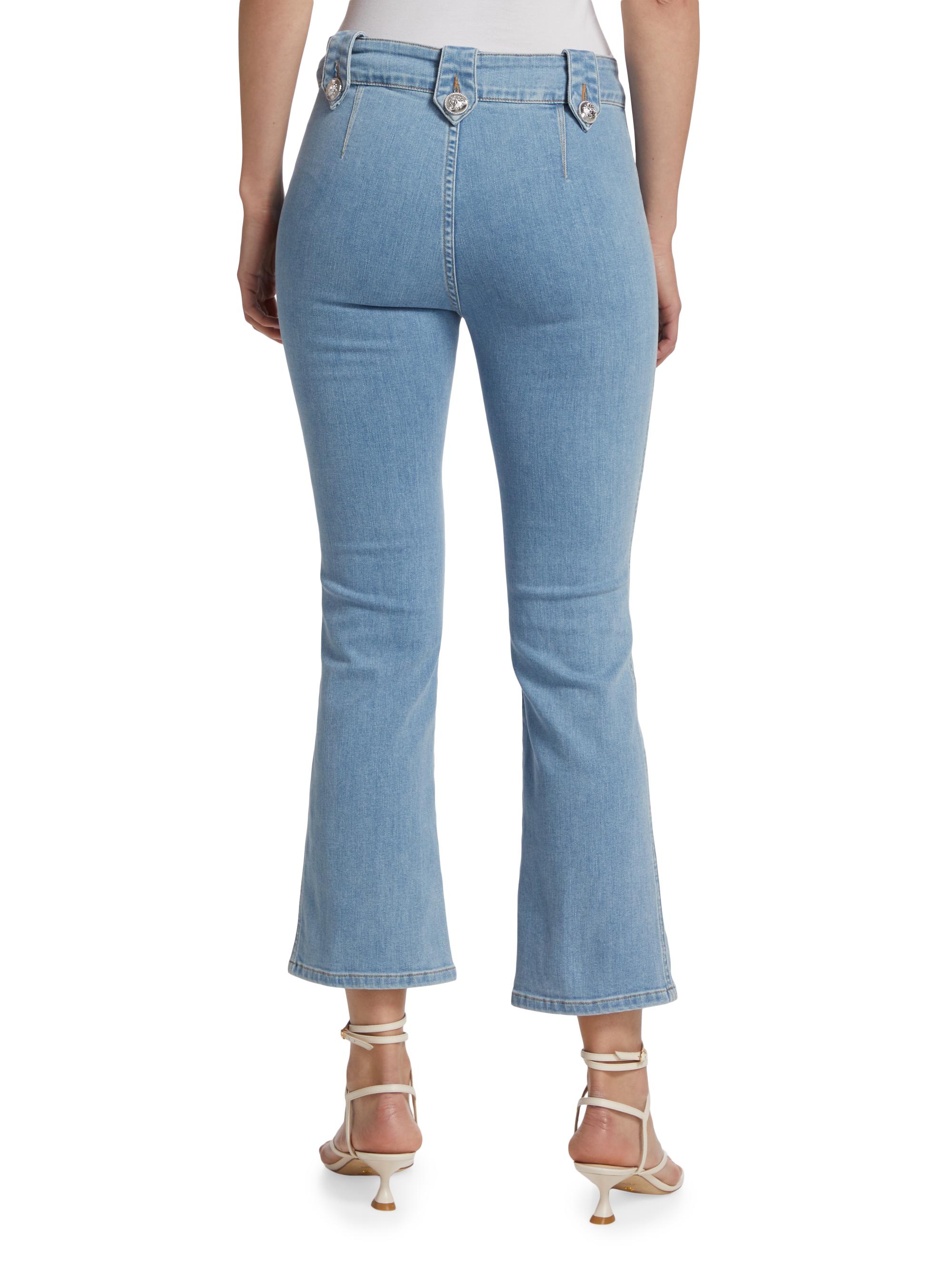 Derek Lam 10 Crosby Robertson High-Rise Stretch Crop Flare Jeans