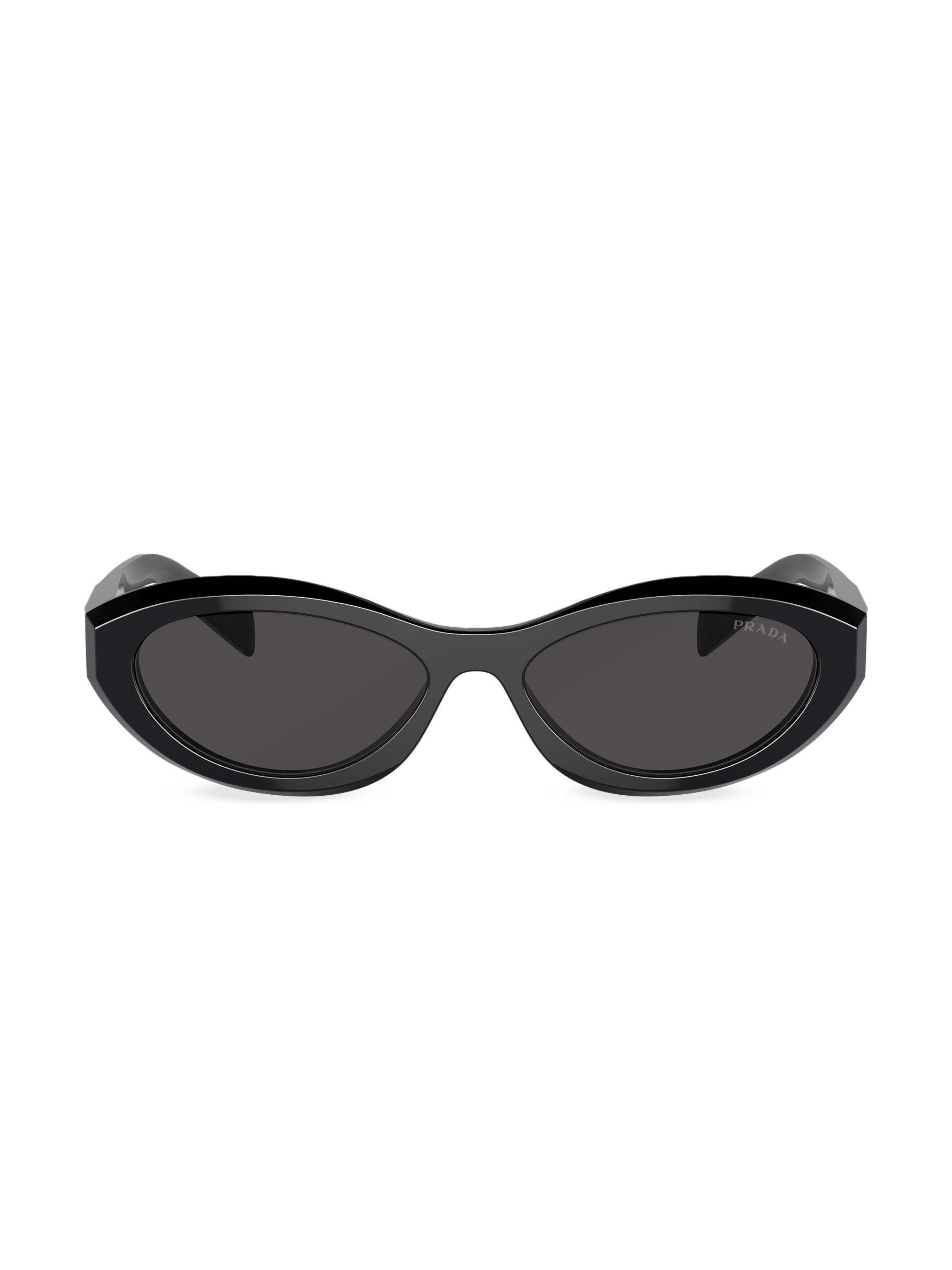 PRADA ブラックサングラス Prada 53MM Square Sunglasses | Saks Fifth Avenue