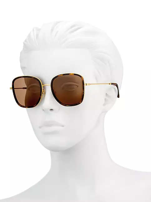 Tory Burch T-Monogram Metal Cat-Eye Sunglasses