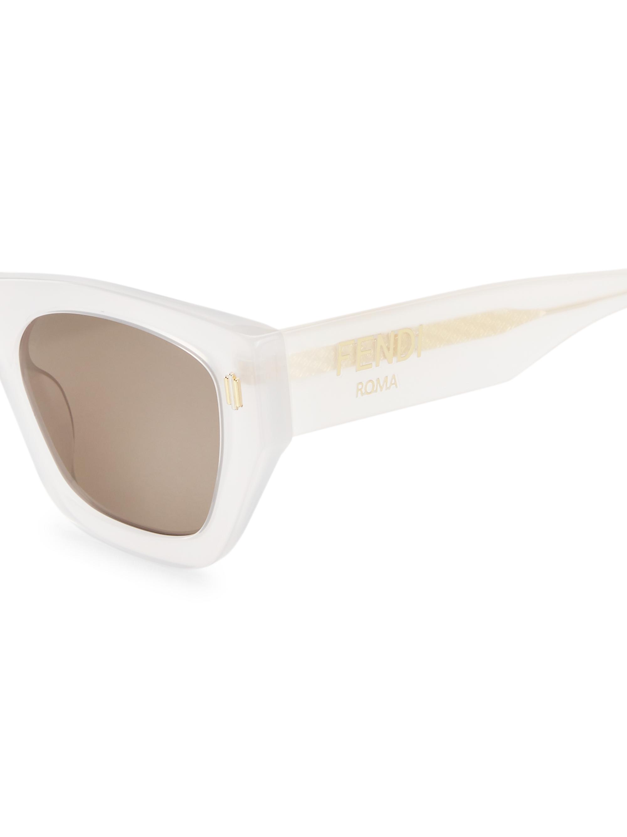 Fendi Fendi Roma 53MM Rectangular Sunglasses | Saks Fifth Avenue