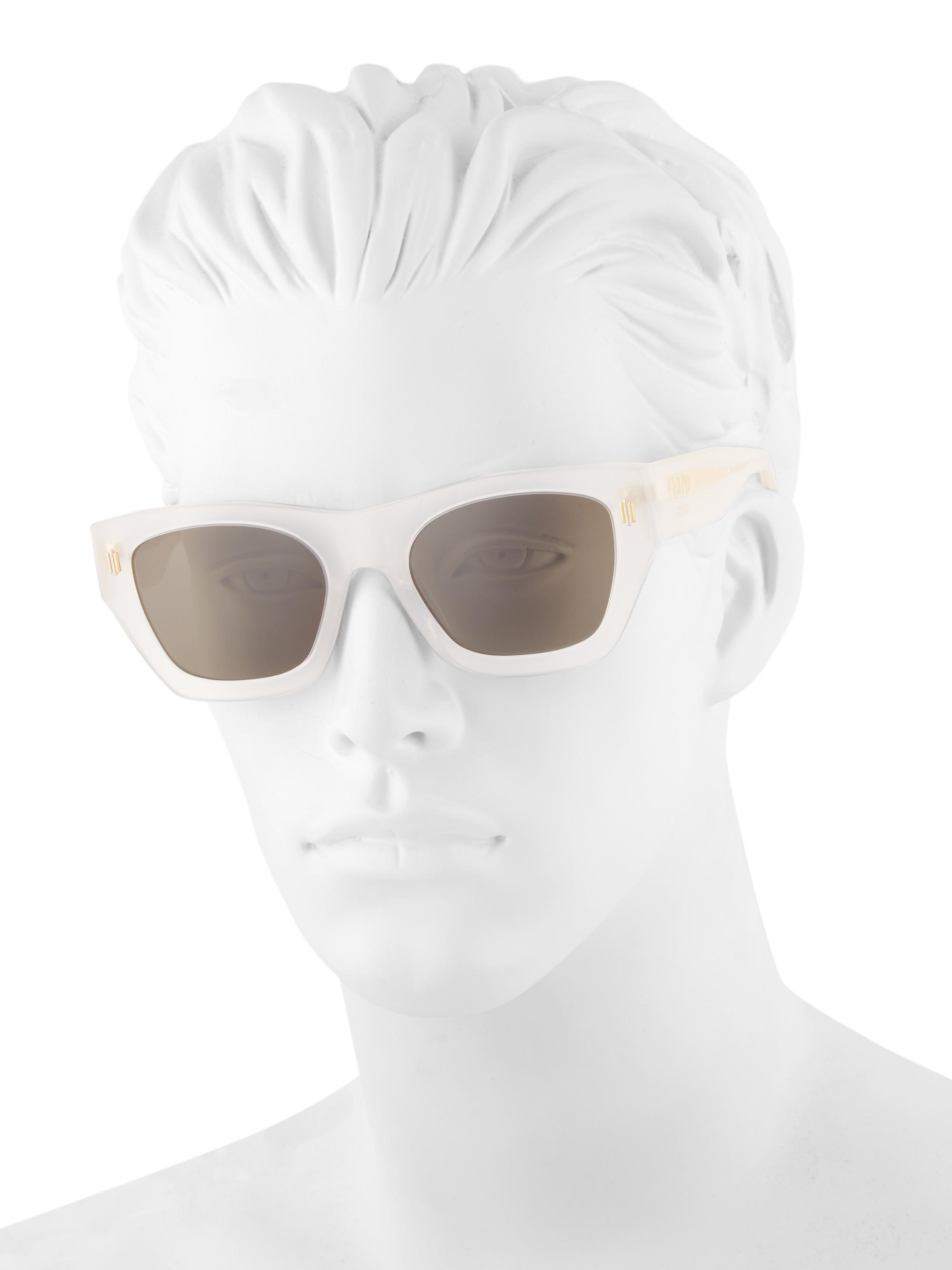 Fendi Fendi Roma 53MM Rectangular Sunglasses | Saks Fifth Avenue display picture 1