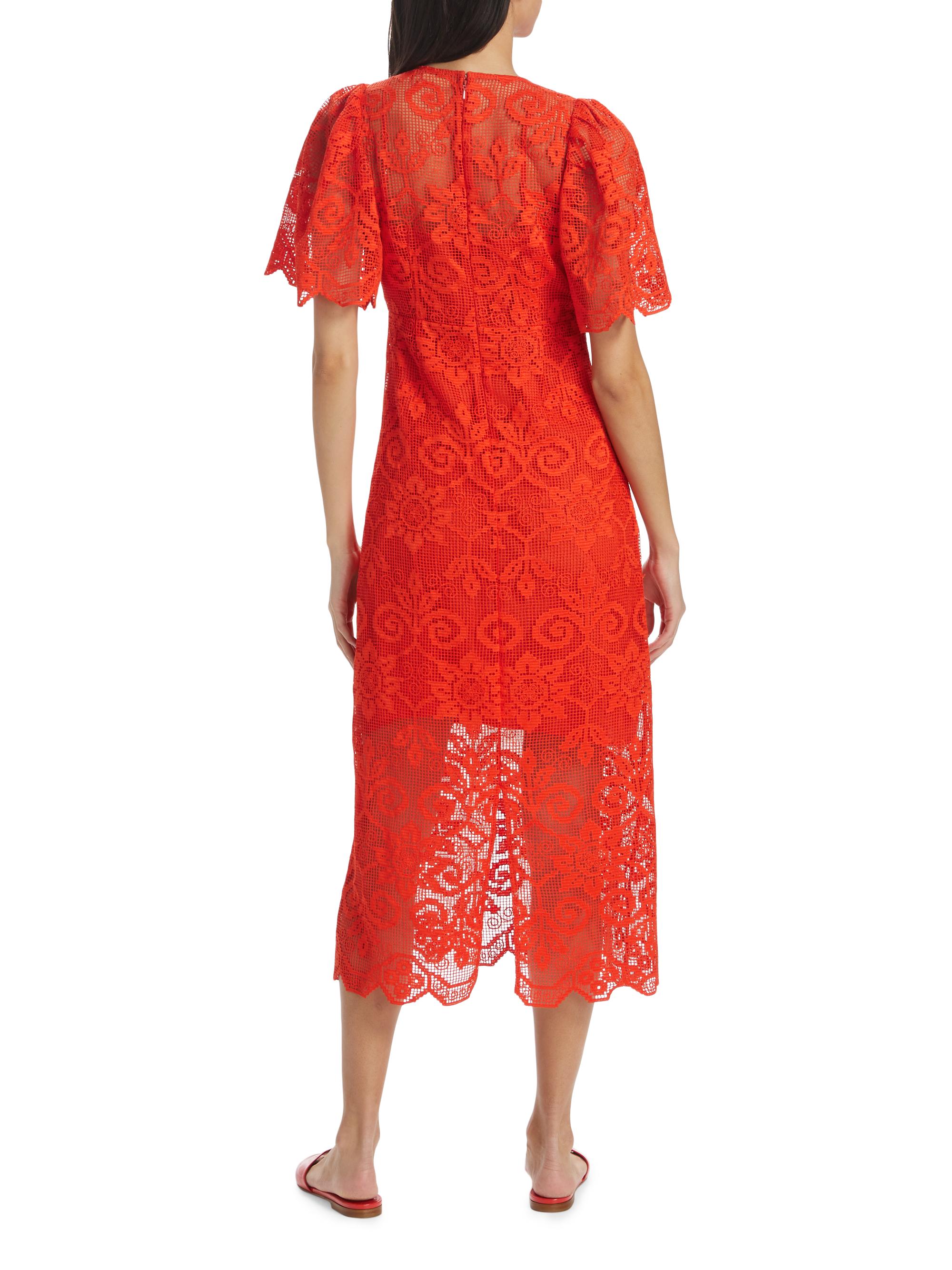 Rhode Eda Lace Midi-Dress | Saks Fifth Avenue