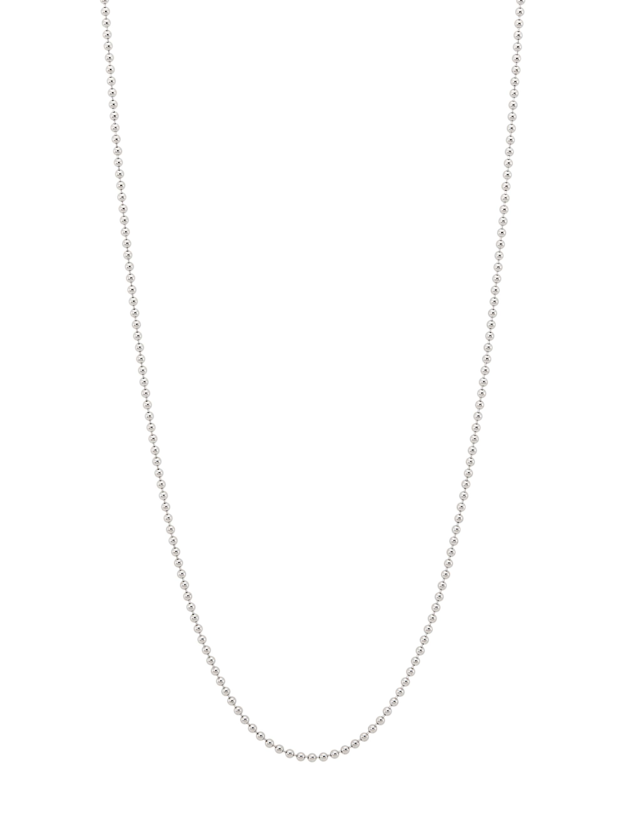 Saks Fifth Avenue Collection Women's 14K White Gold Bead Chain Necklace - White Gold