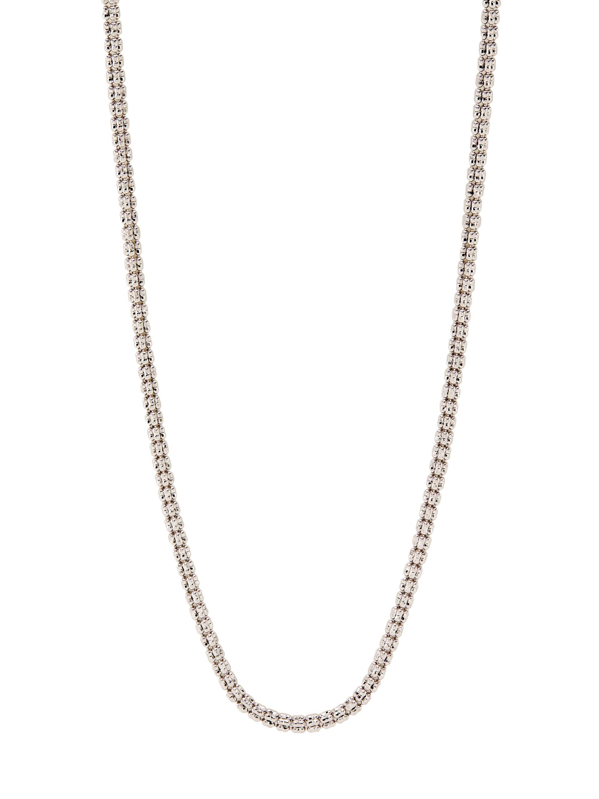Saks Fifth Avenue Collection Women's 14K White Gold Textured Chain Necklace - White Gold
