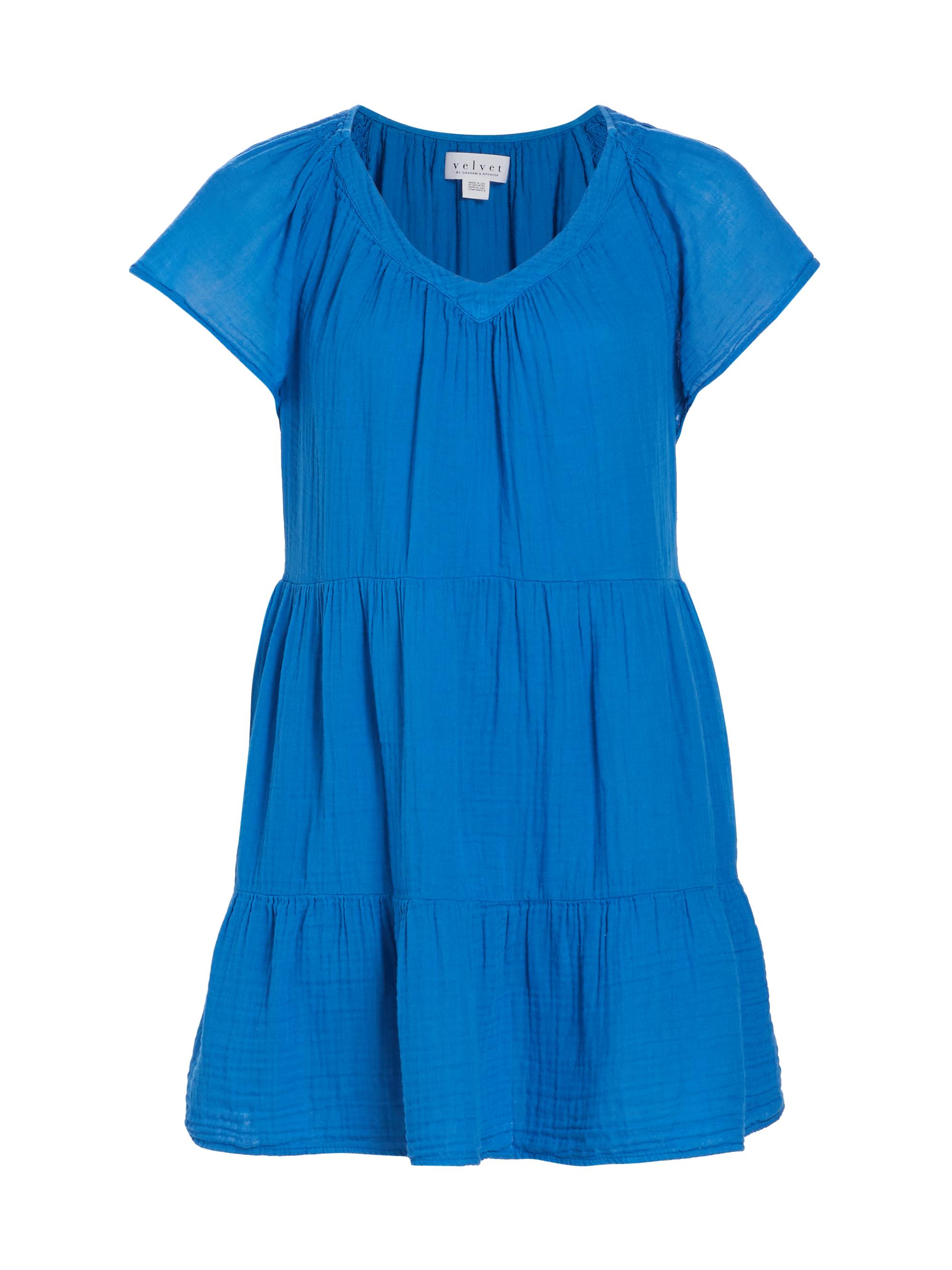 Velvet by Graham & Spencer Women's Eleanor Gauze Tiered Minidress - Snorkel