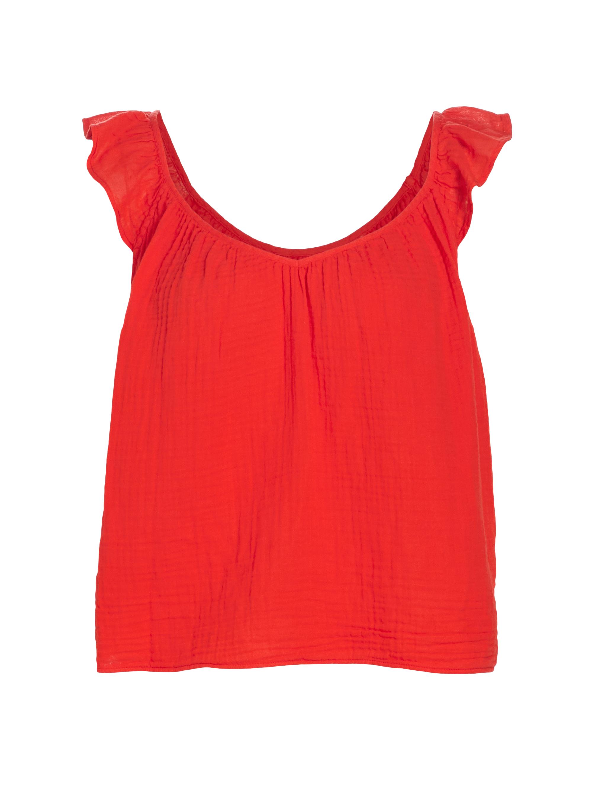 Velvet by Graham & Spencer Women's Annette Gauze Sleeveless Top - Cardinal