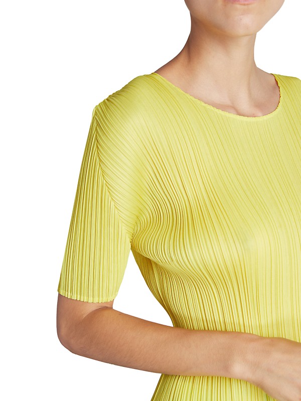Shop Pleats Please Issey Miyake Short-Sleeve Plissé Top Shop Pleats Please Issey Miyake Short-Sleeve Plissé Top