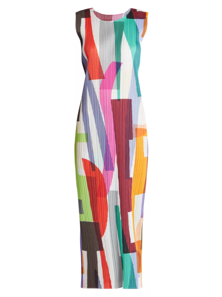 Shop Pleats Please Issey Miyake Path Plissé Shift Maxi Dress | Saks Fifth  Avenue