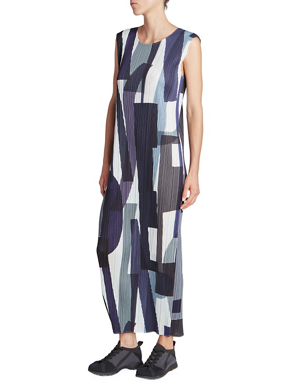 Shop Pleats Please Issey Miyake Path Plissé Shift Maxi Dress Shop Pleats Please Issey Miyake Path Plissé Shift Maxi Dress