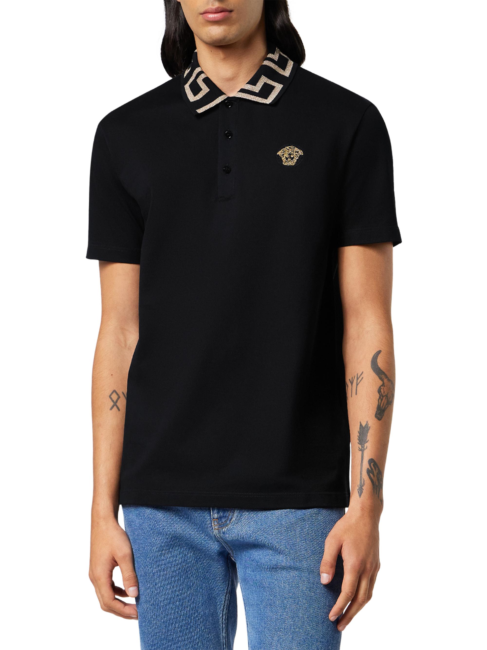 Versace Men White Piquet Polo Shirt main image 1